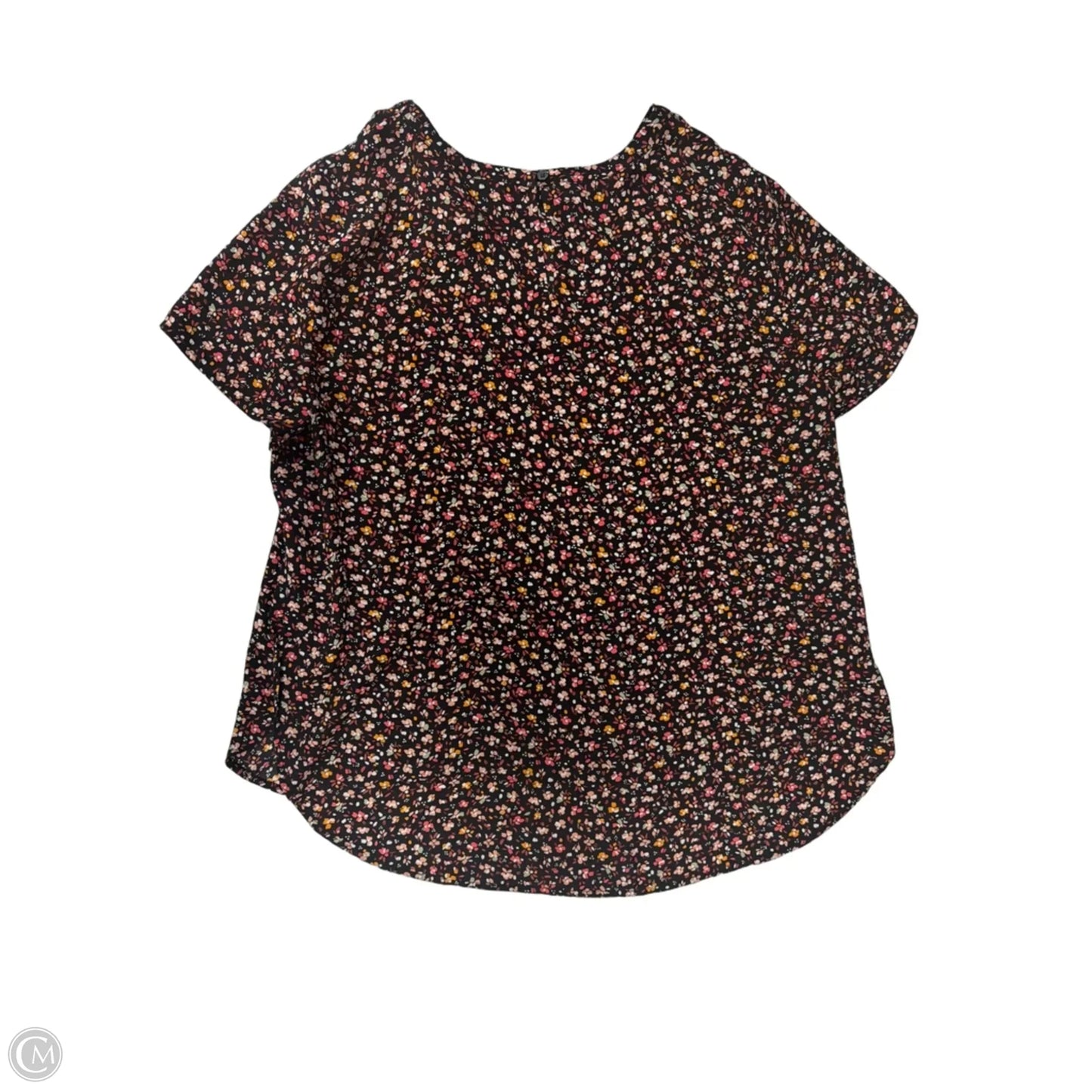 Top Short Sleeve By Loft In Floral Print, Size: L