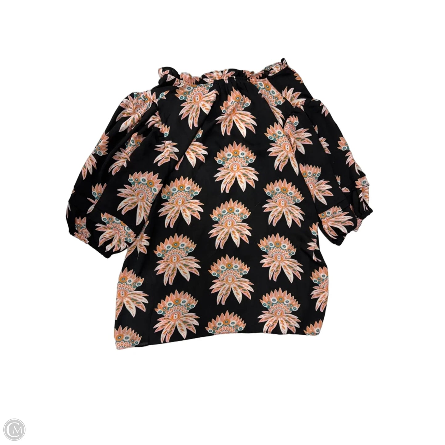 Top Short Sleeve By Rose And Olive In Floral Print, Size: L