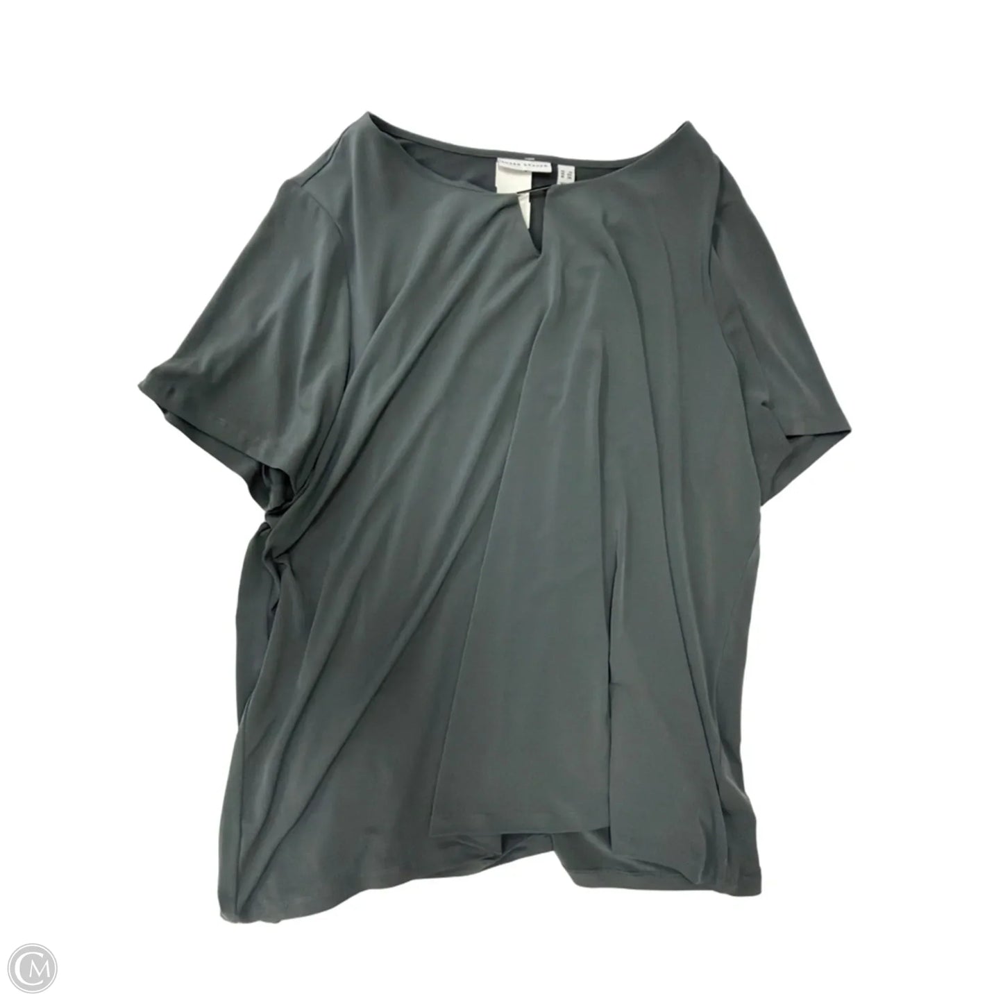 Top Short Sleeve By Susan Graver In Grey, Size: 3x