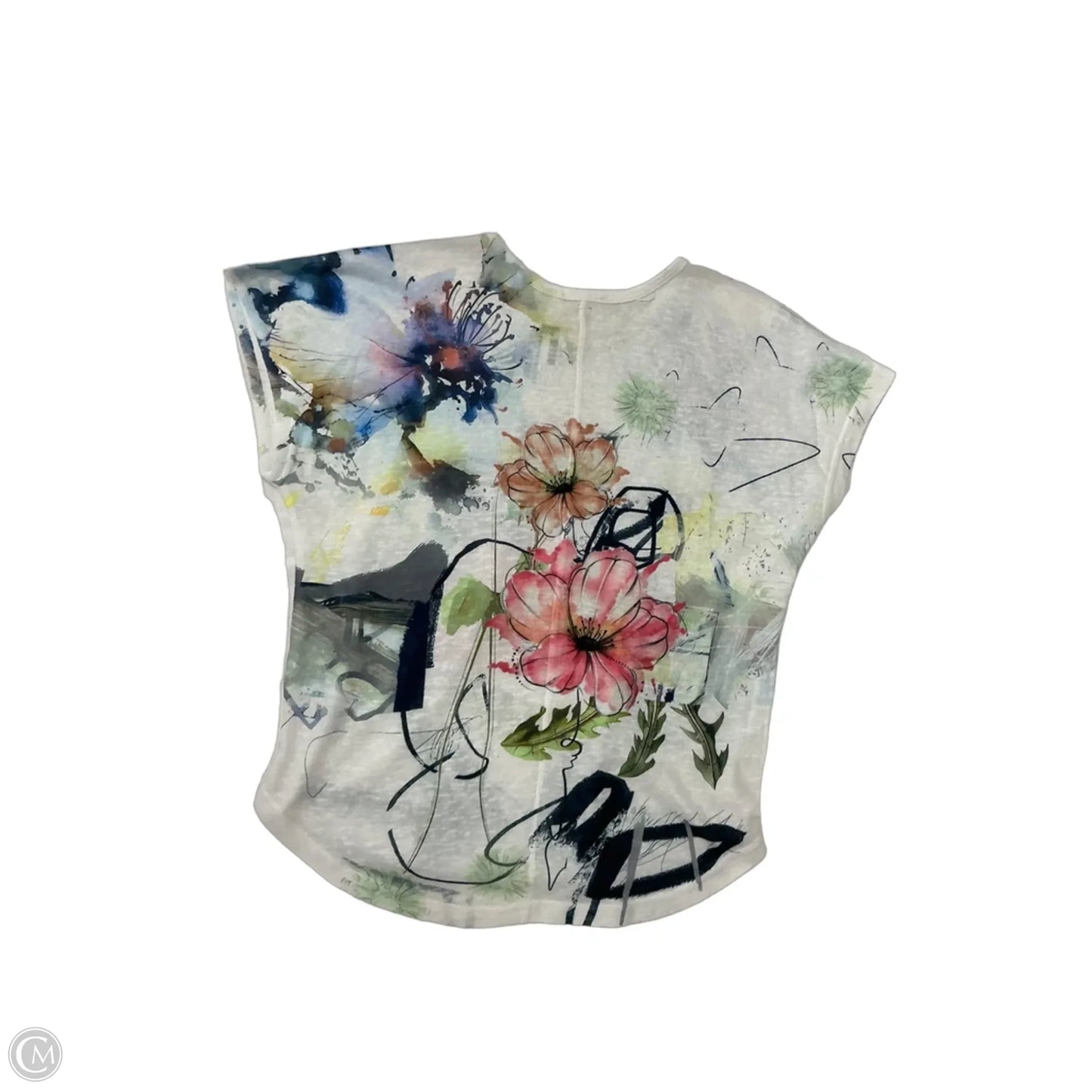 Top Short Sleeve By Milano In Floral Print, Size: S