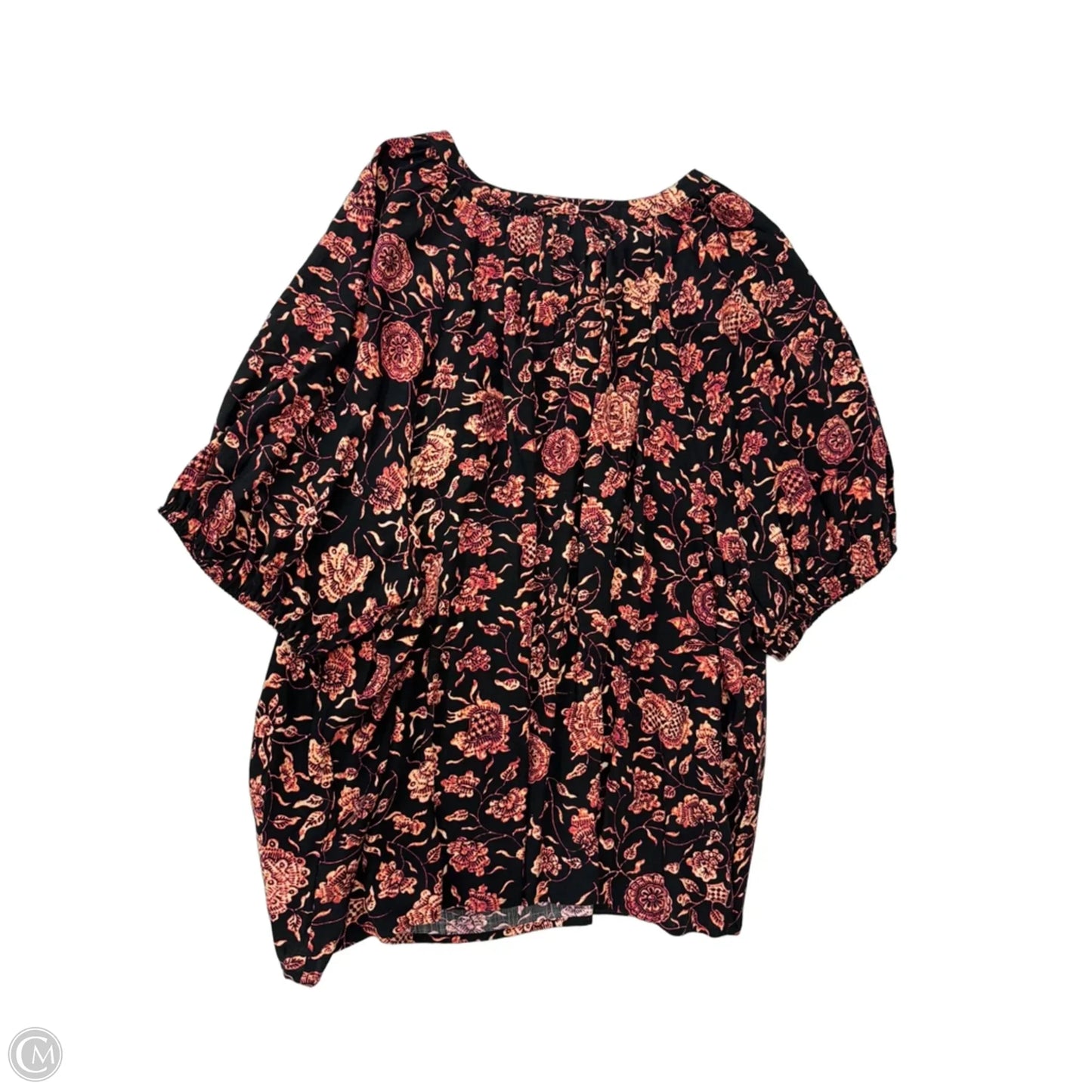 Top Short Sleeve By Ava & Viv In Floral Print, Size: 3x