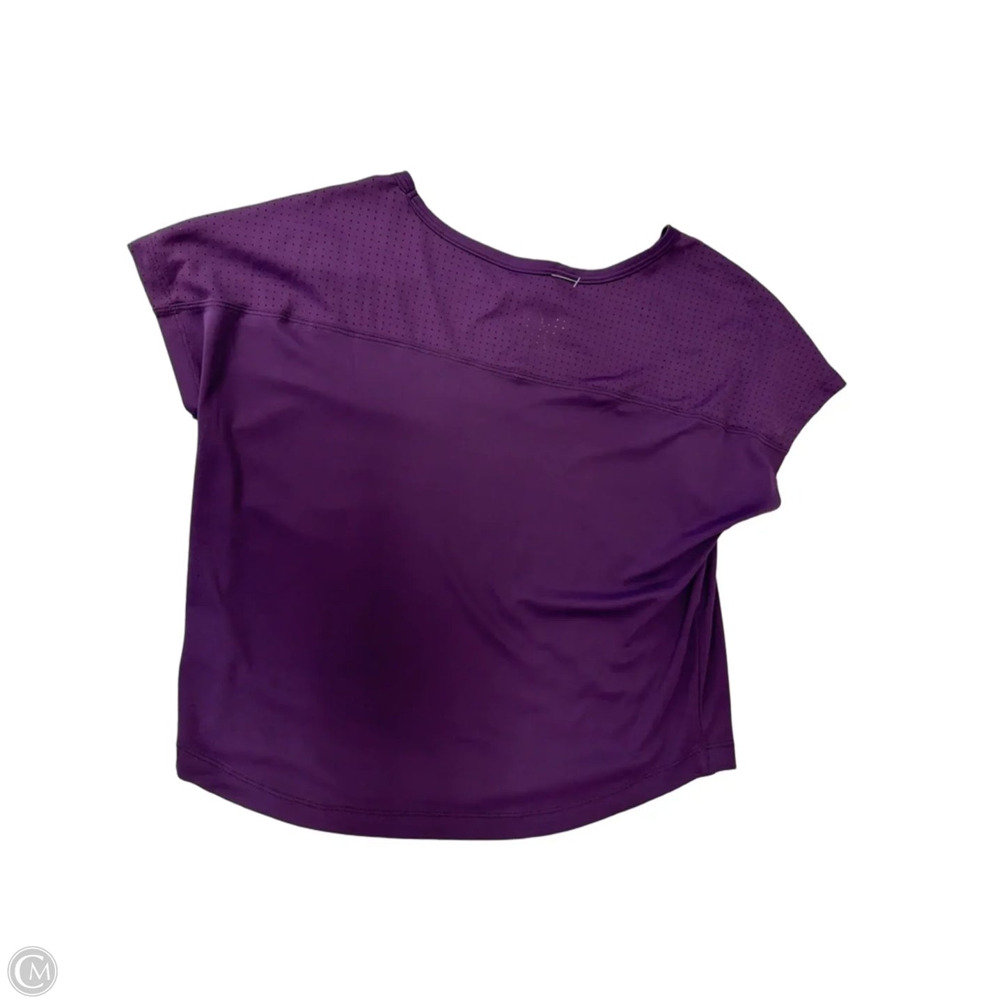Athletic Top Short Sleeve By Layer 8 In Purple, Size: M