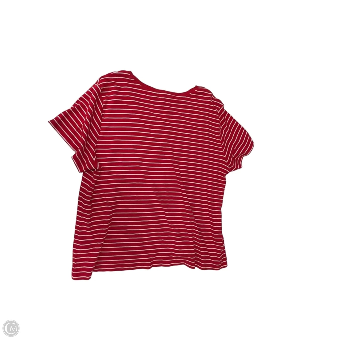 Top Short Sleeve By Tommy Hilfiger In Striped Pattern, Size: 2x