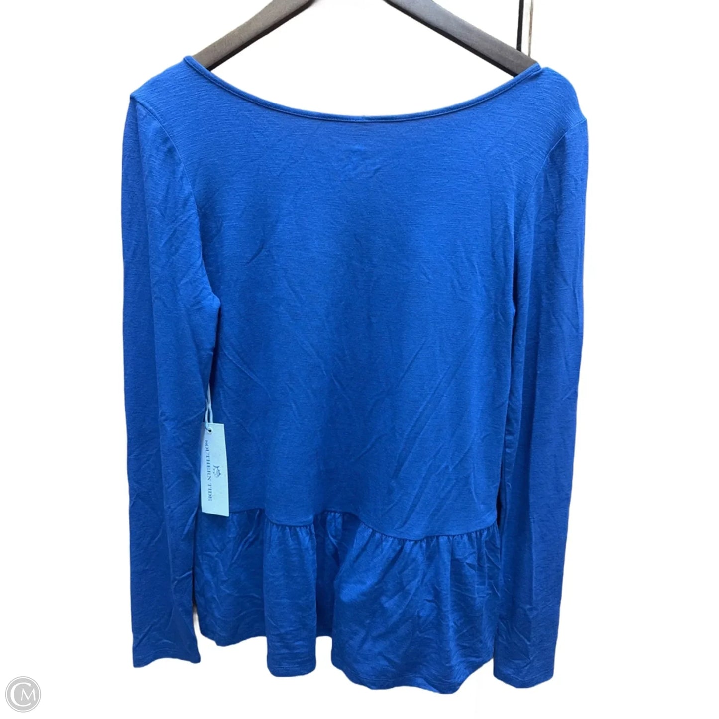 Top Long Sleeve By Southern Tide In Blue, Size: S