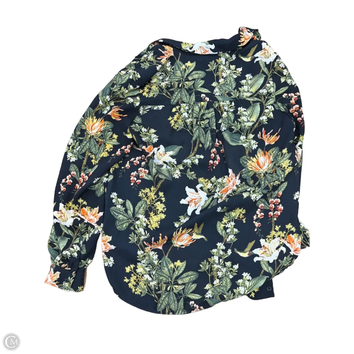 Top Long Sleeve By H&m In Floral Print, Size: Xs