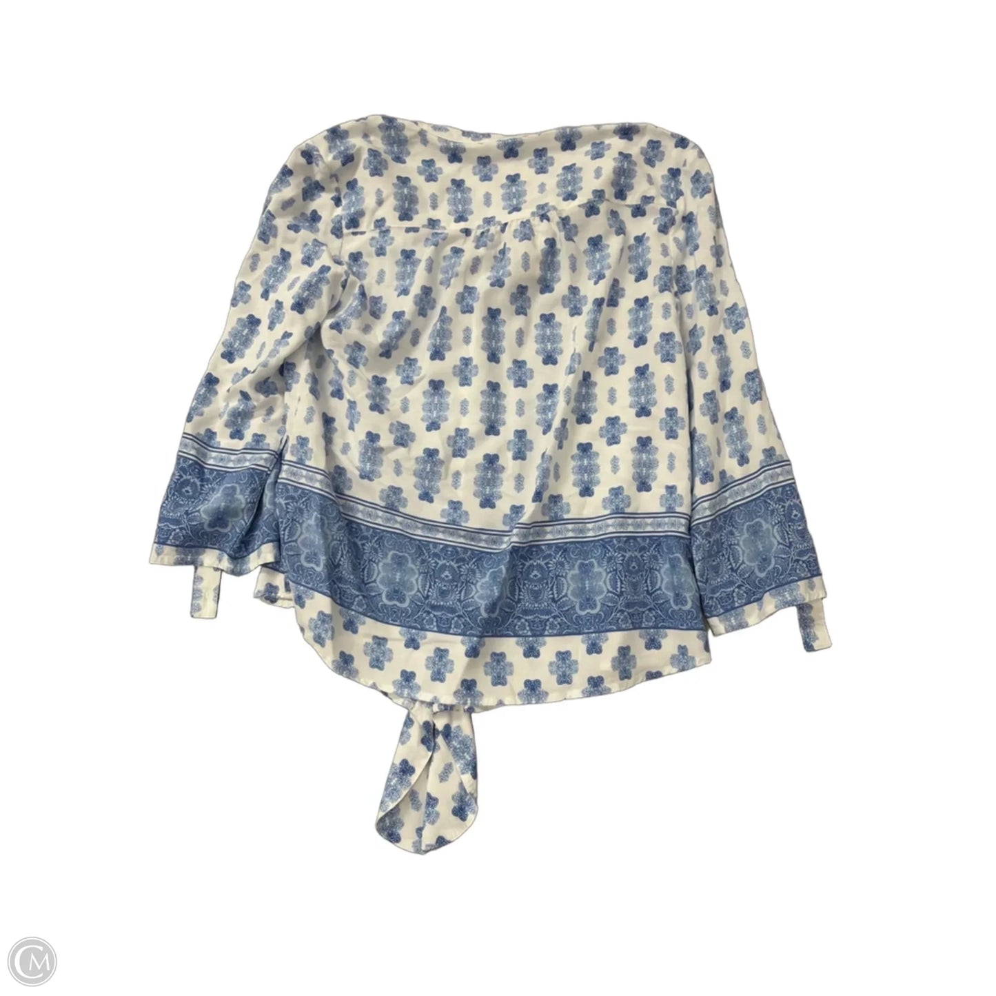 Top 3/4 Sleeve By Ruby Rd In Blue & White, Size: S
