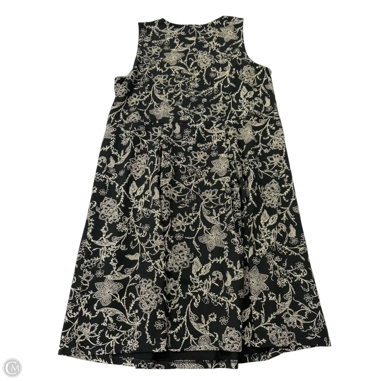 Dress Casual Midi By J. Jill In Black & Cream, Size: M
