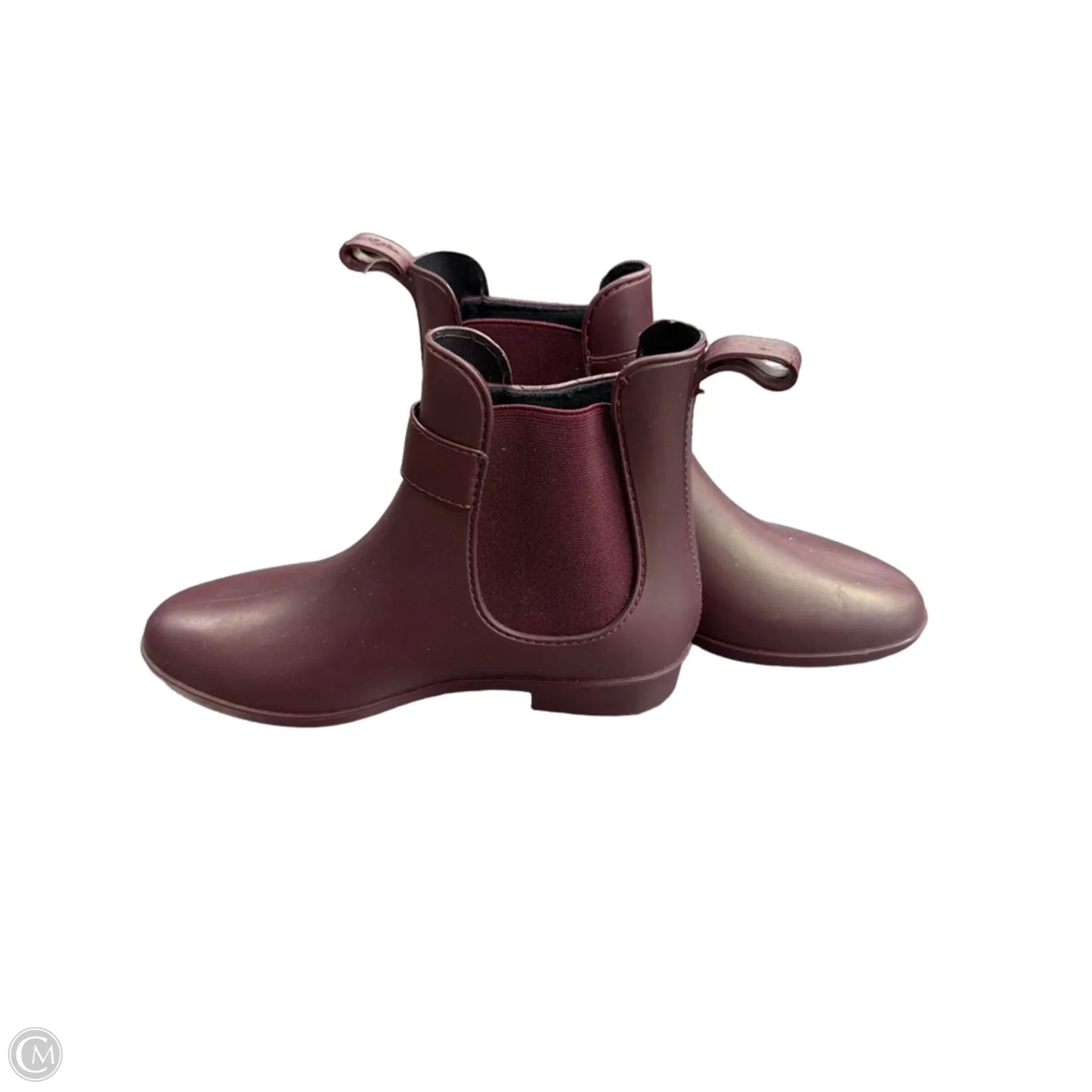 Boots Ankle Flats By Clothes Mentor In Maroon, Size: 7