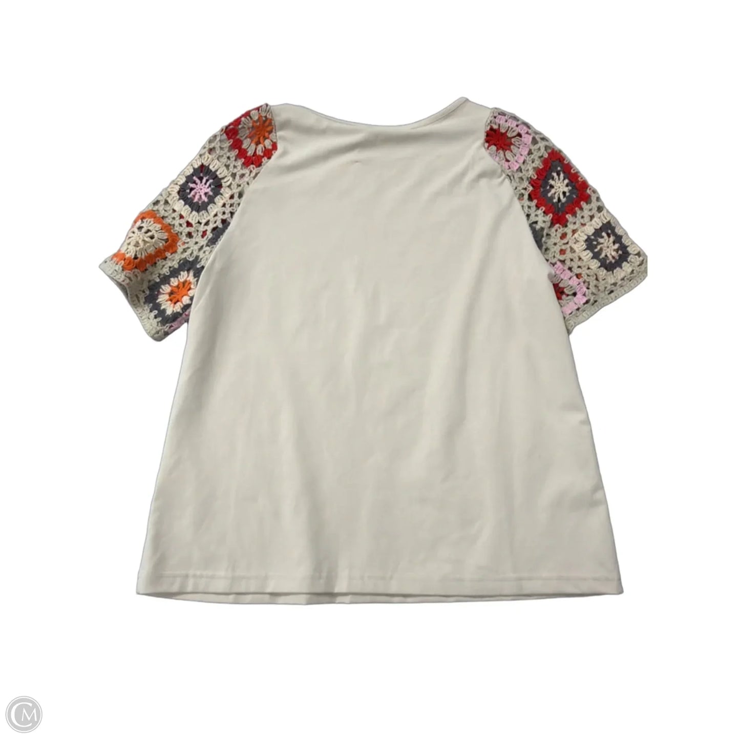 Top Short Sleeve By Clothes Mentor In Tan, Size: S