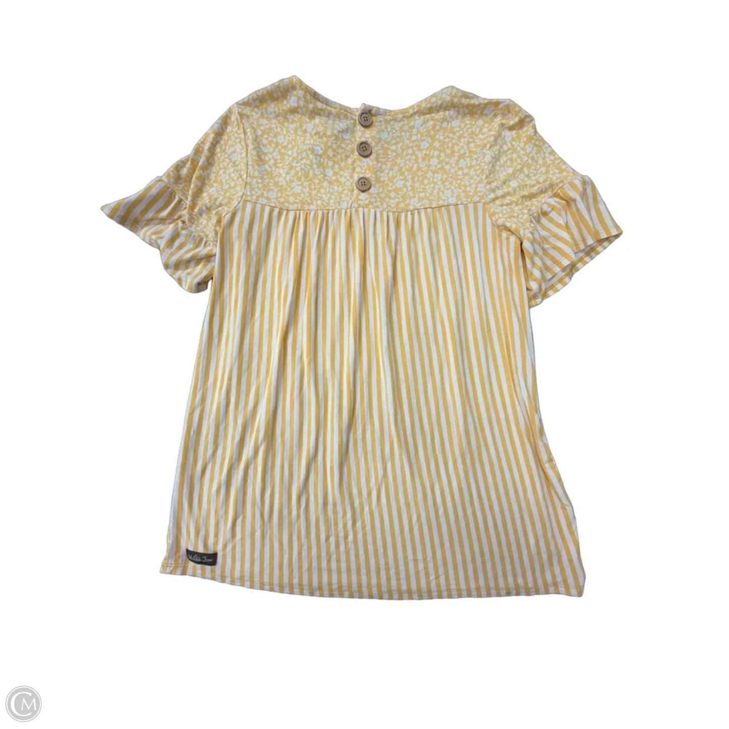 Top Short Sleeve By Matilda Jane In Yellow, Size: S