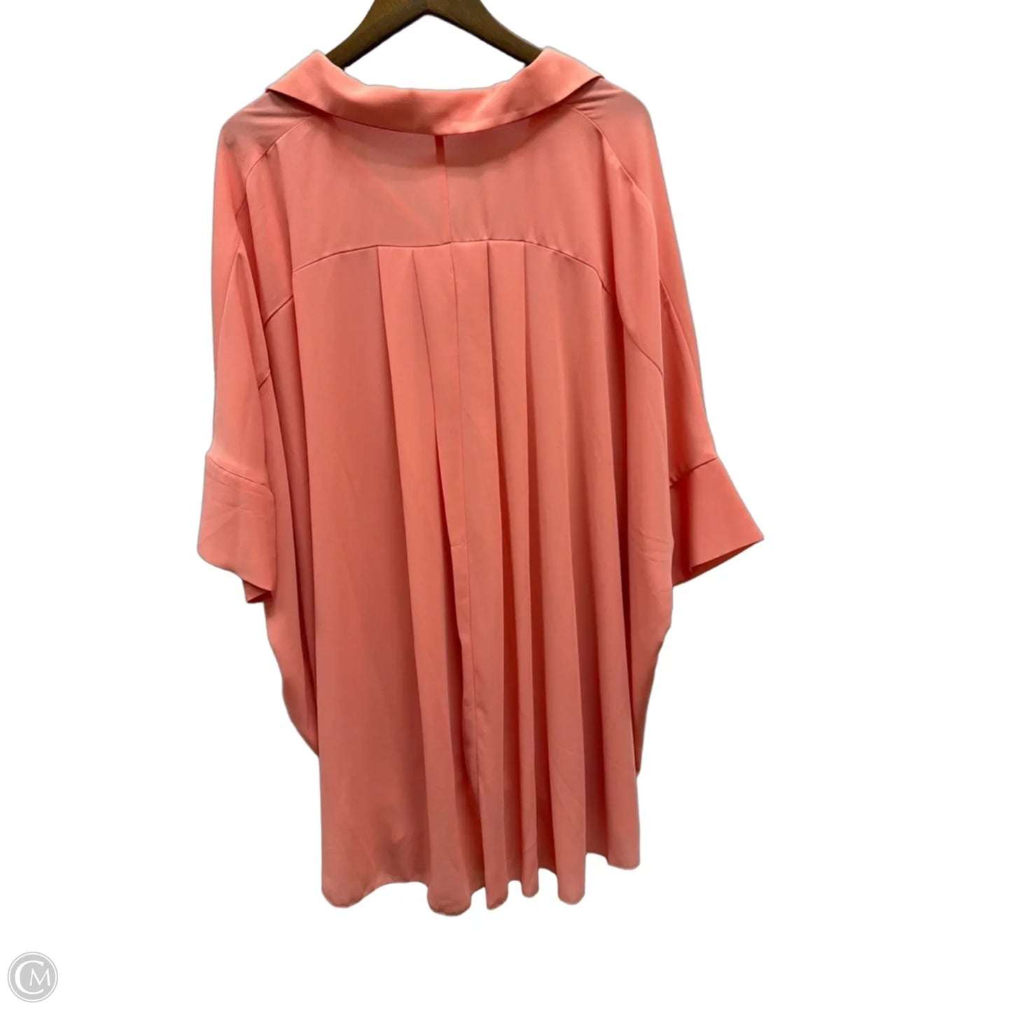 Top Long Sleeve By Easel In Peach, Size: 2x
