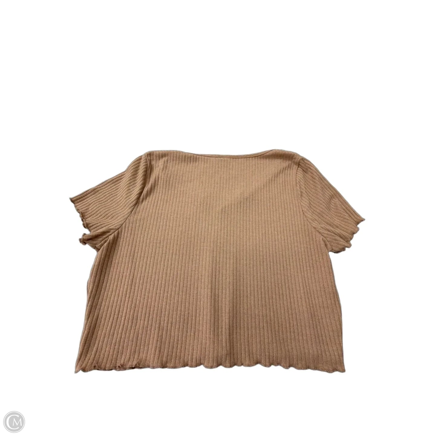 Top Short Sleeve By Shein In Tan, Size: 4x