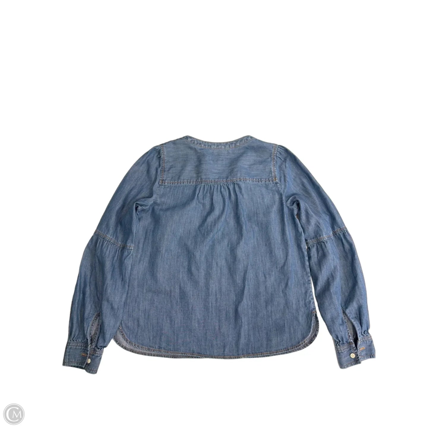 Top Long Sleeve By Talbots In Blue Denim, Size: Xs