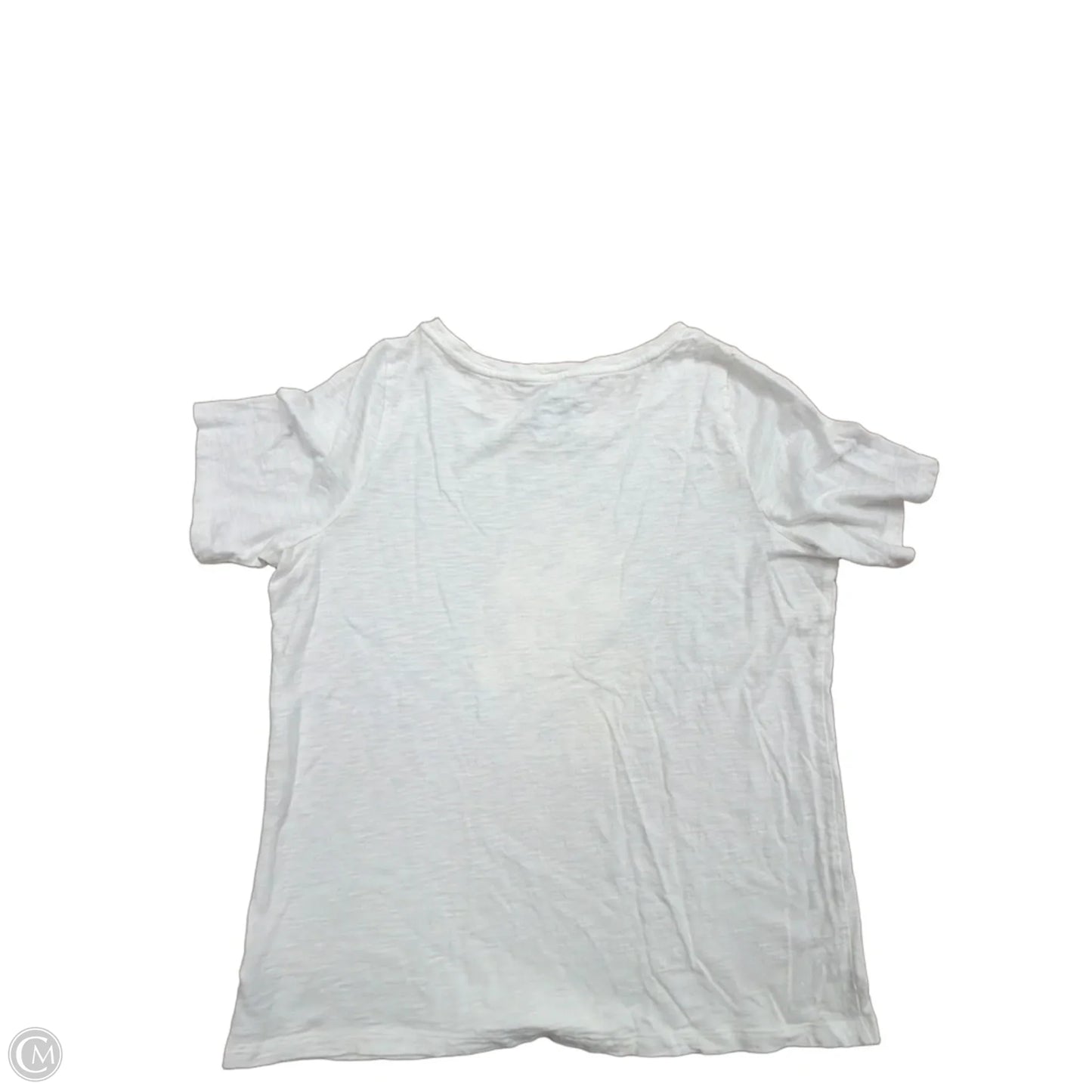 Top Short Sleeve By Talbots In White, Size: Xl