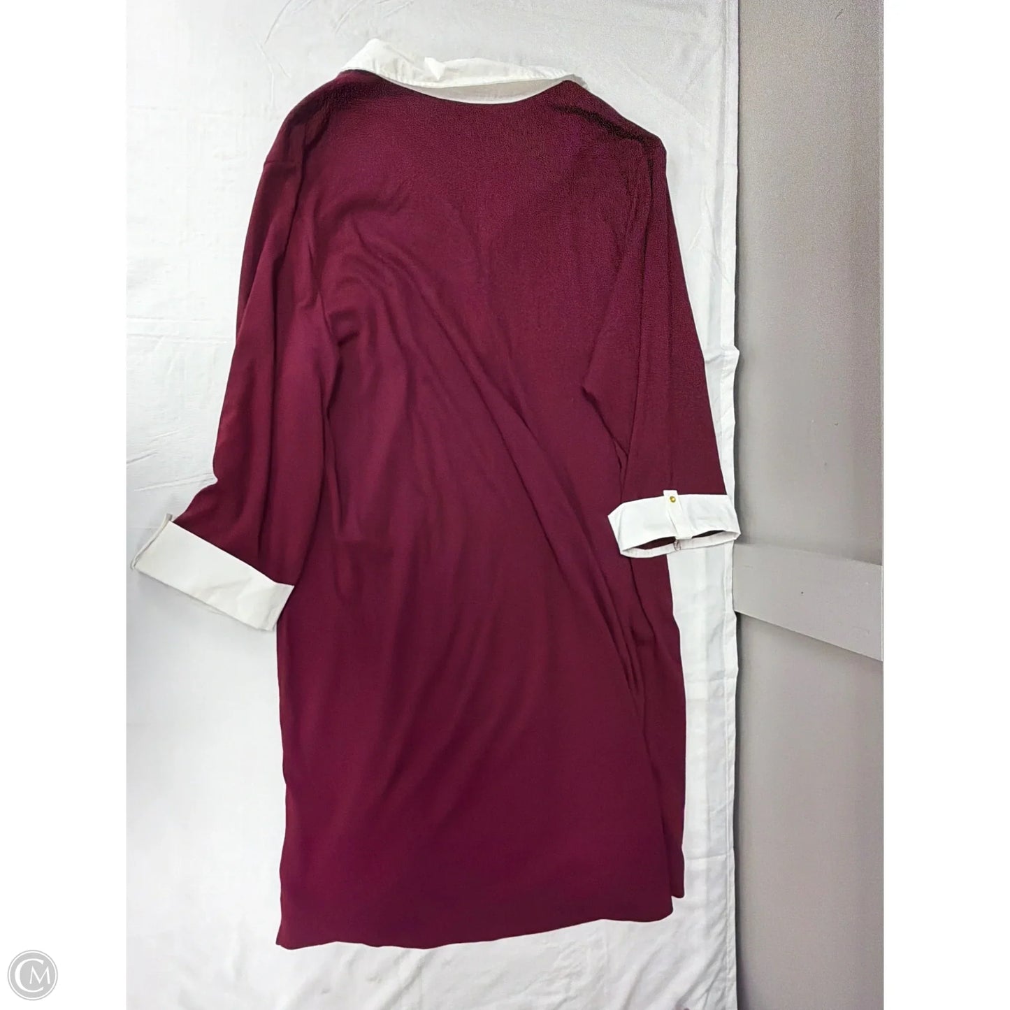 Dress Casual Midi By Karen Scott In Maroon, Size: 3x