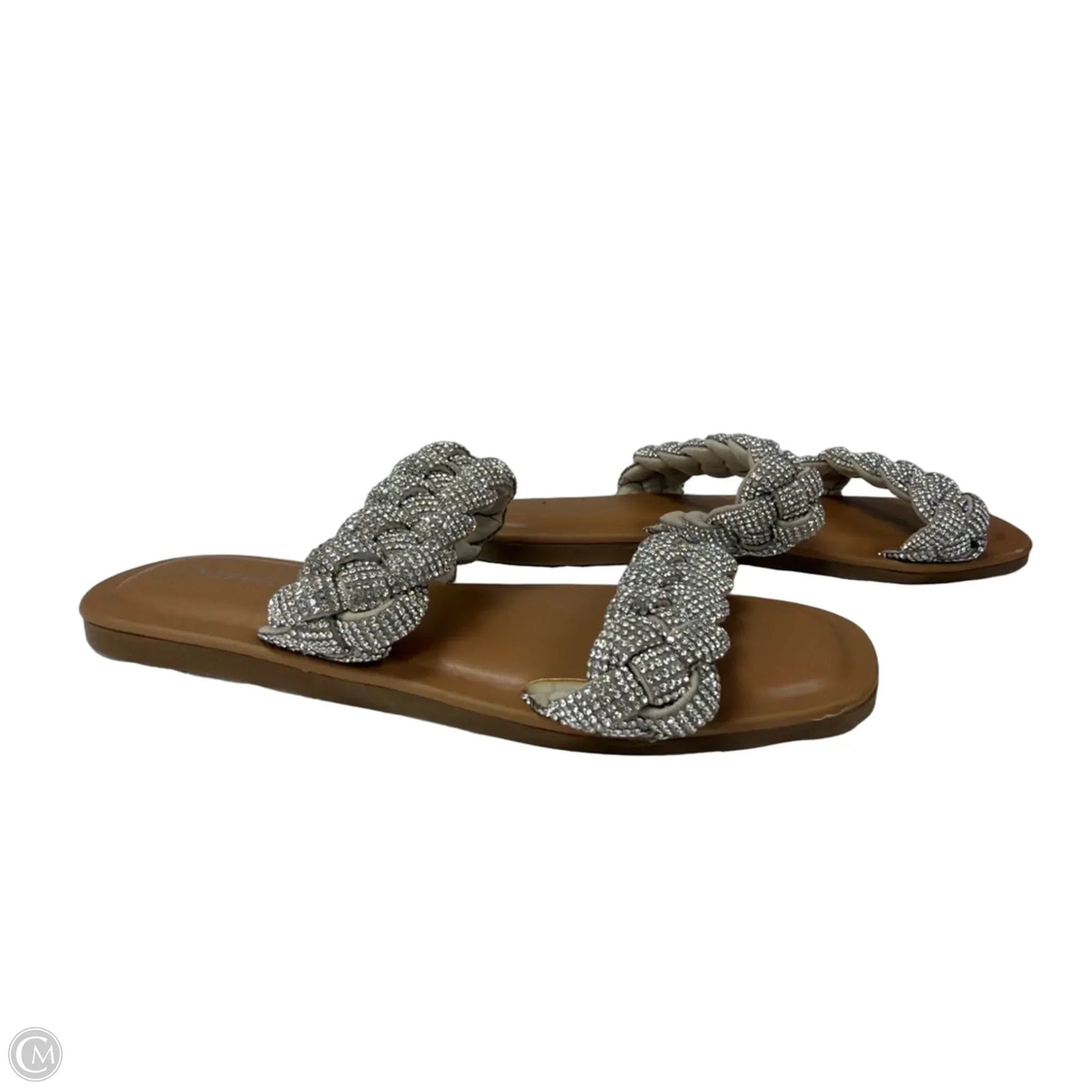 Sandals Flats By Sincerely Jules In Brown & Silver, Size: 10