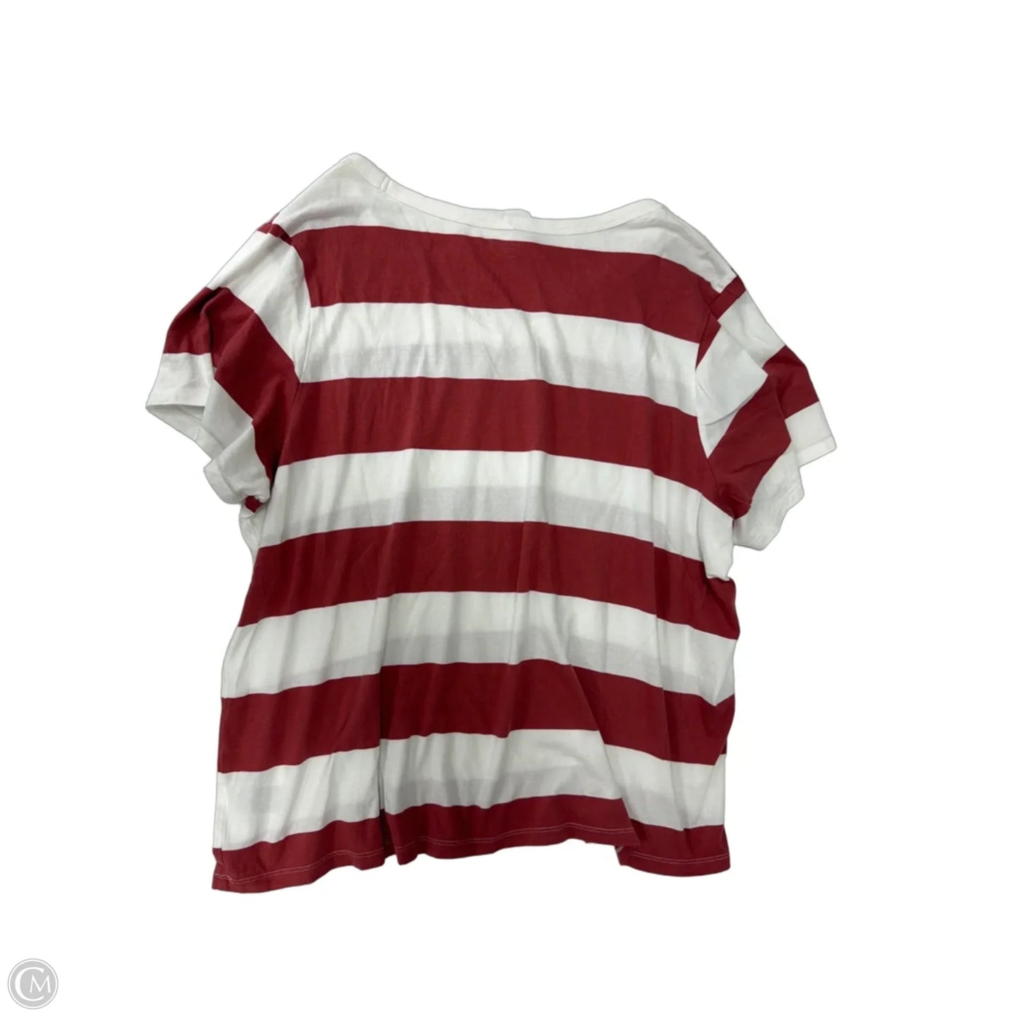 Top Short Sleeve Basic By Old Navy In Striped Pattern, Size: 1x