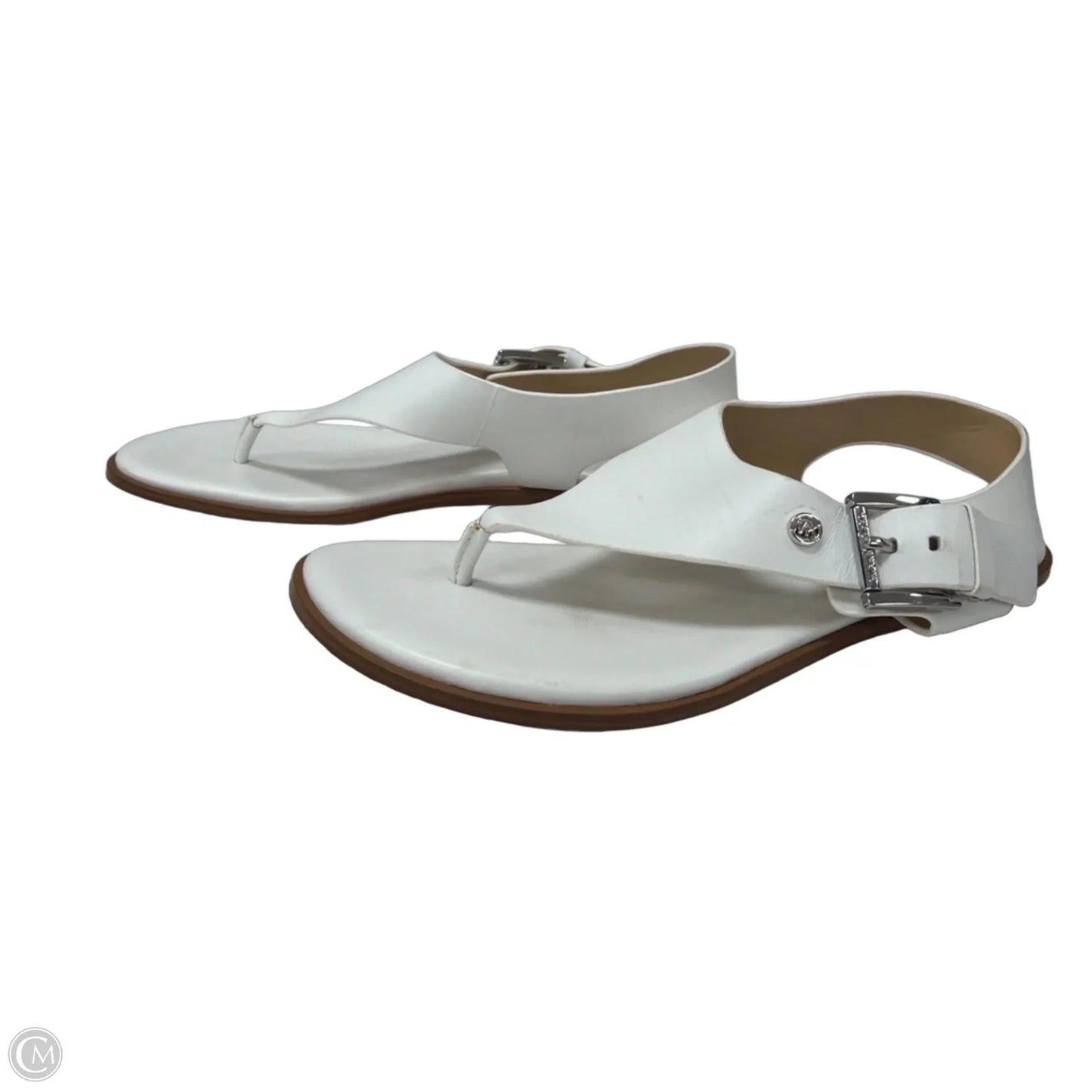 Sandals Flats By Michael By Michael Kors In White, Size: 8.5
