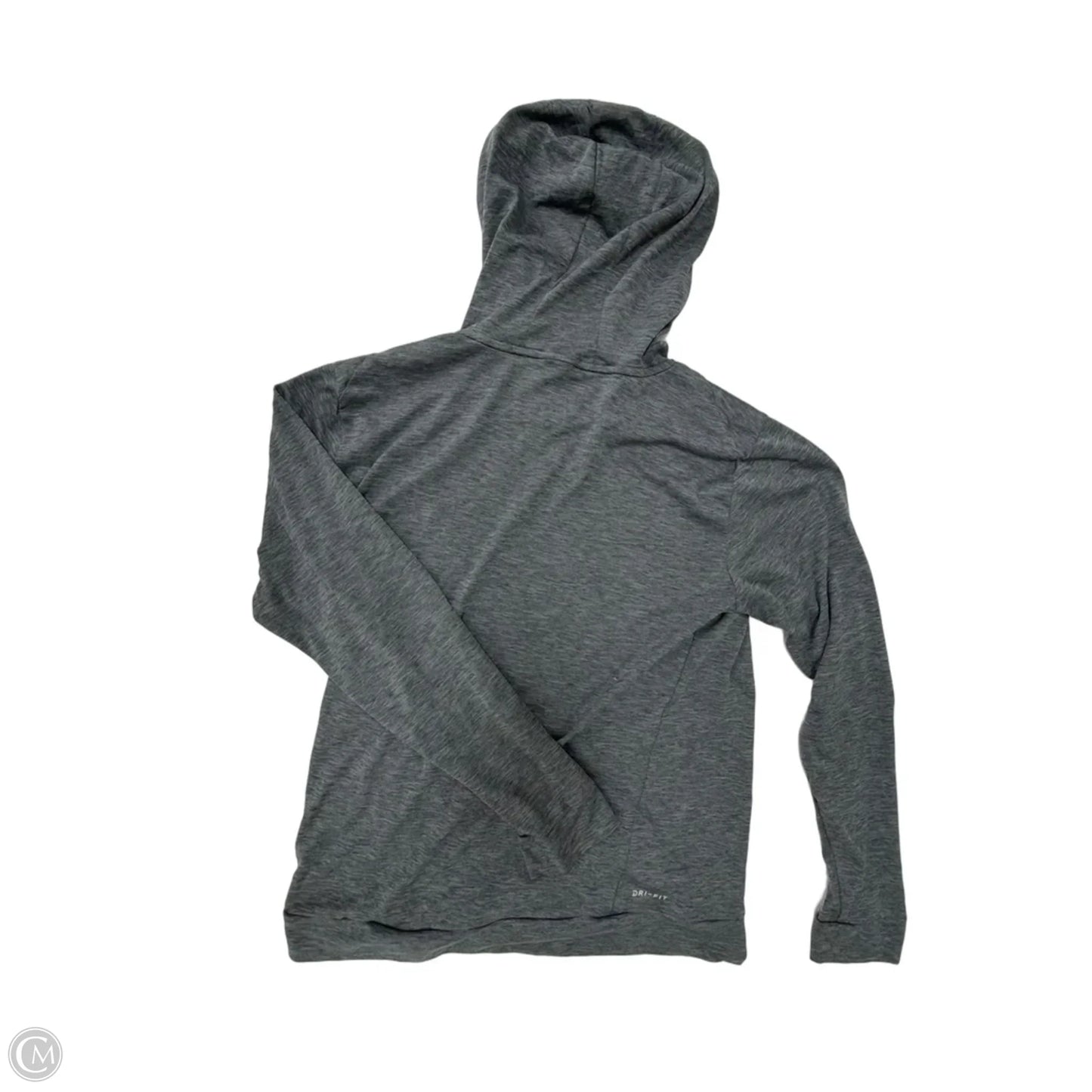 Athletic Top Long Sleeve Hoodie By Nike Apparel In Grey, Size: Xl