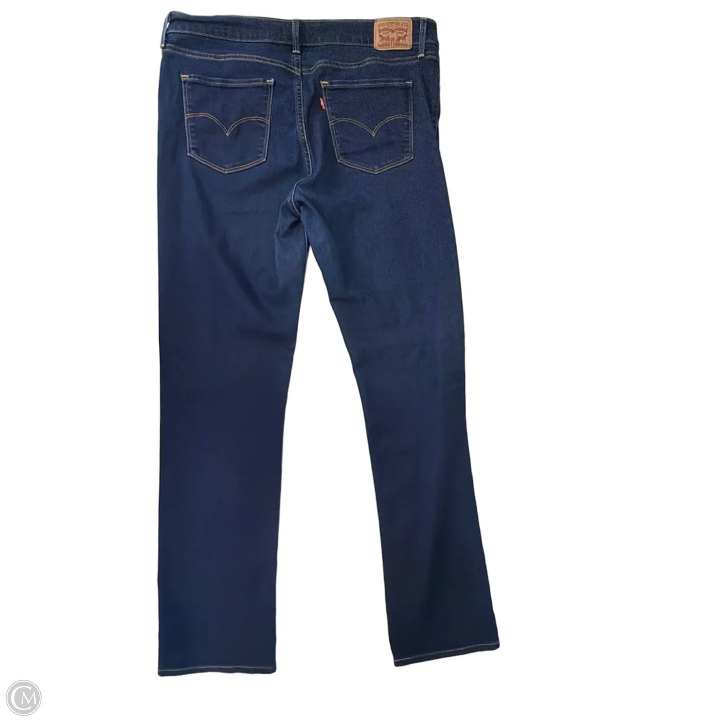 Jeans Straight By Levis In Blue Denim, Size: 12