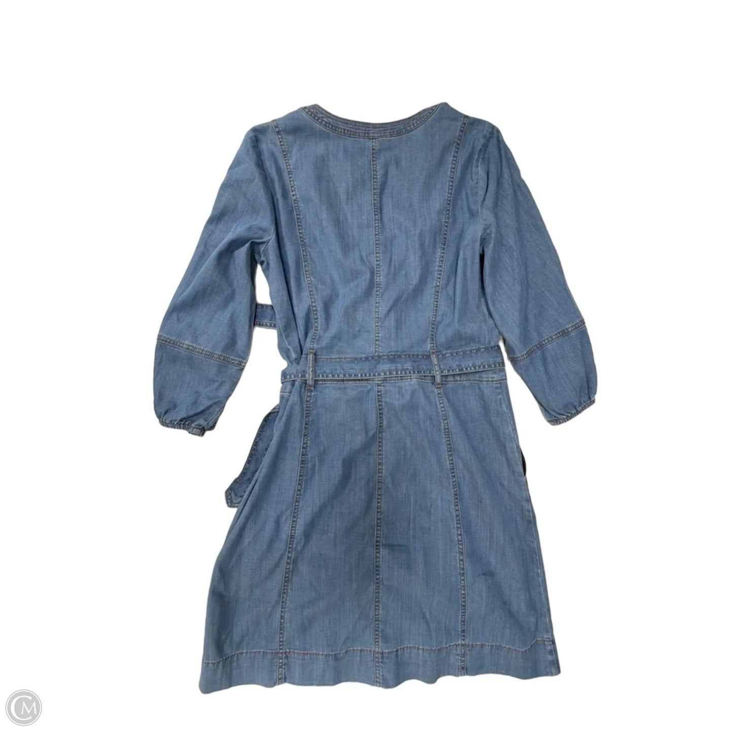 Dress Casual Midi By White House Black Market In Blue Denim, Size: M