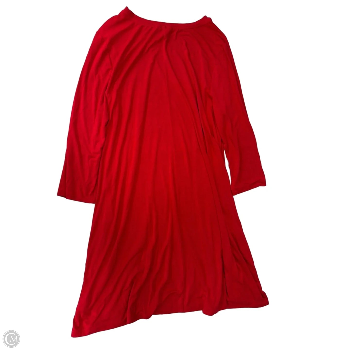 Dress Casual Midi By Time And Tru In Red, Size: 1x