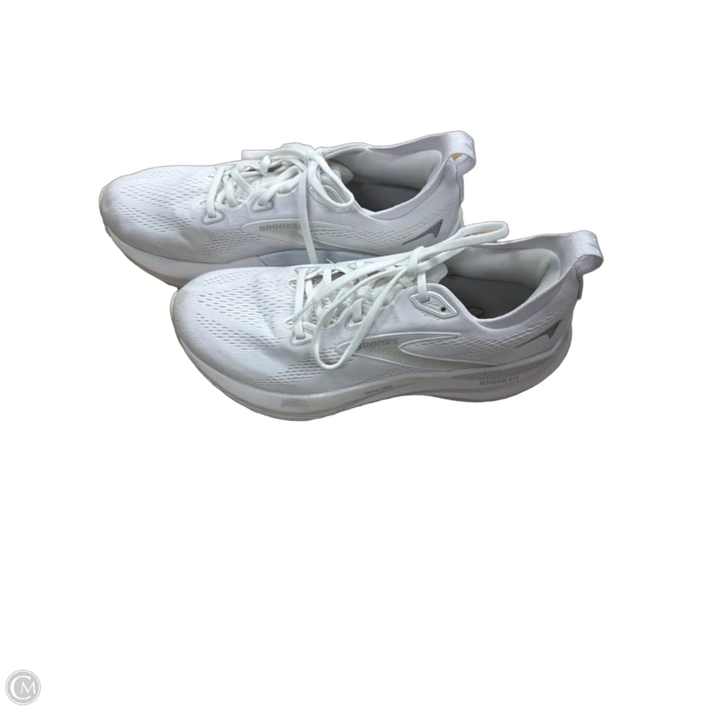 Shoes Athletic By Brooks In White, Size: 9.5
