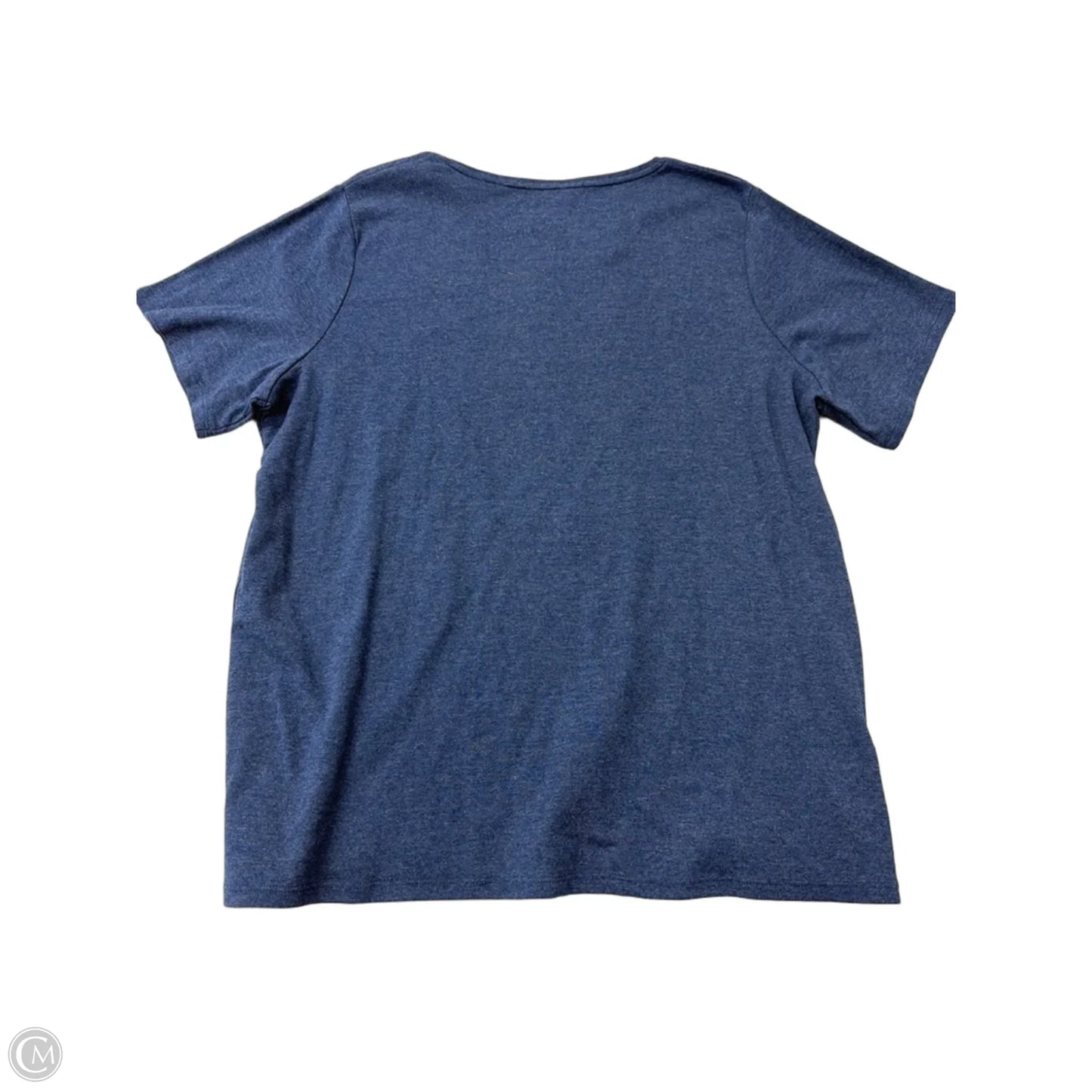 Top Short Sleeve Basic By Croft And Barrow In Blue, Size: 1x