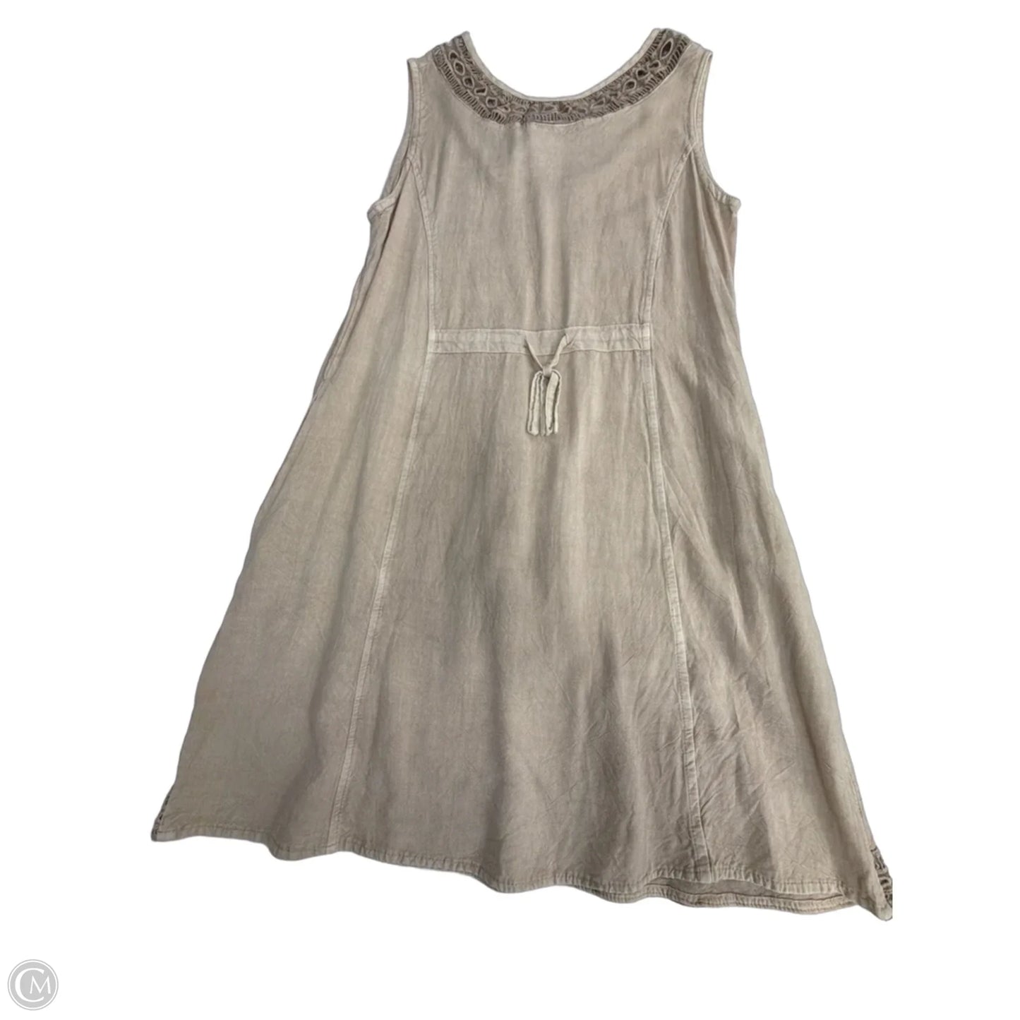 Dress Casual Midi By Clothes Mentor In Tan, Size: S