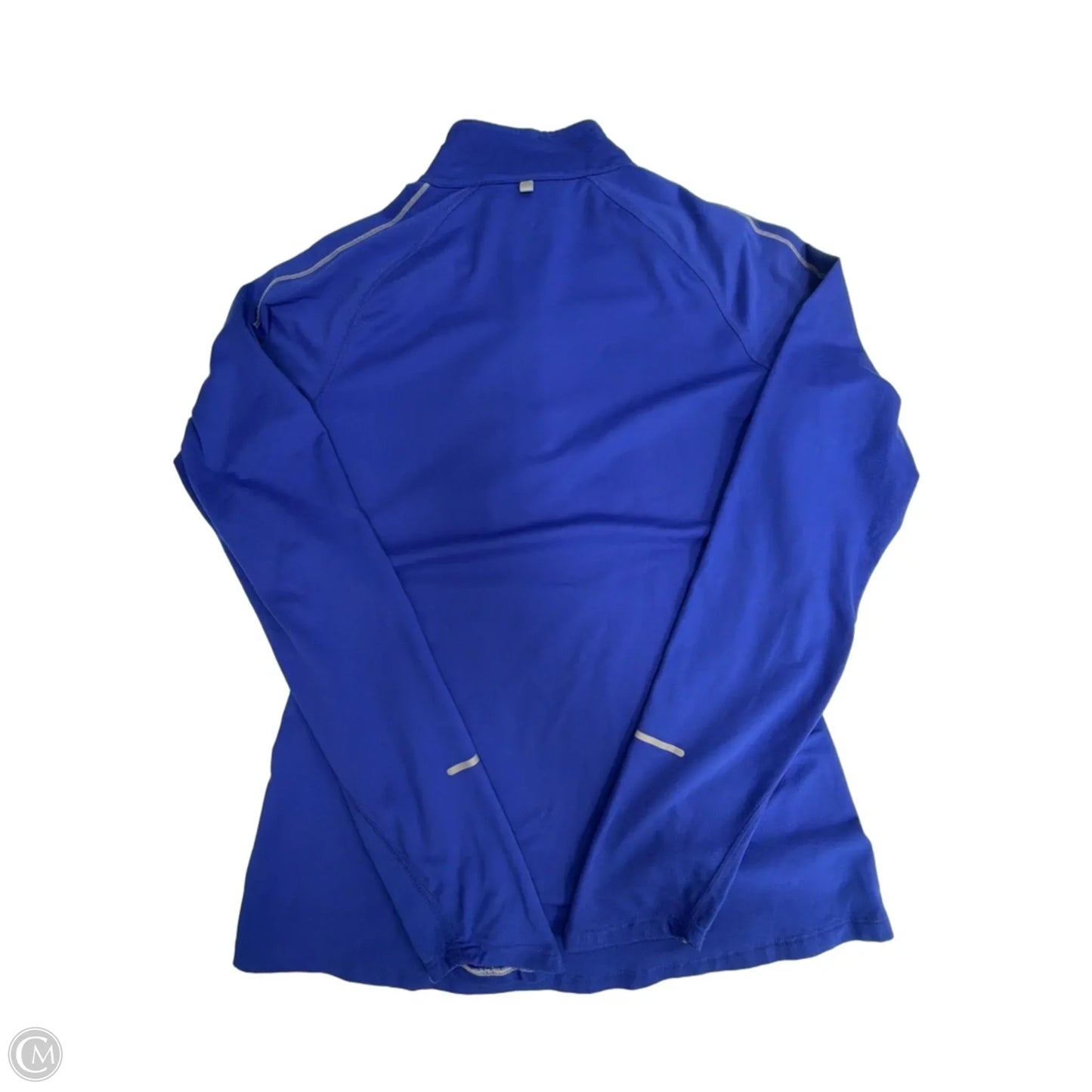 Athletic Top Long Sleeve Collar By Nike Apparel In Blue, Size: M
