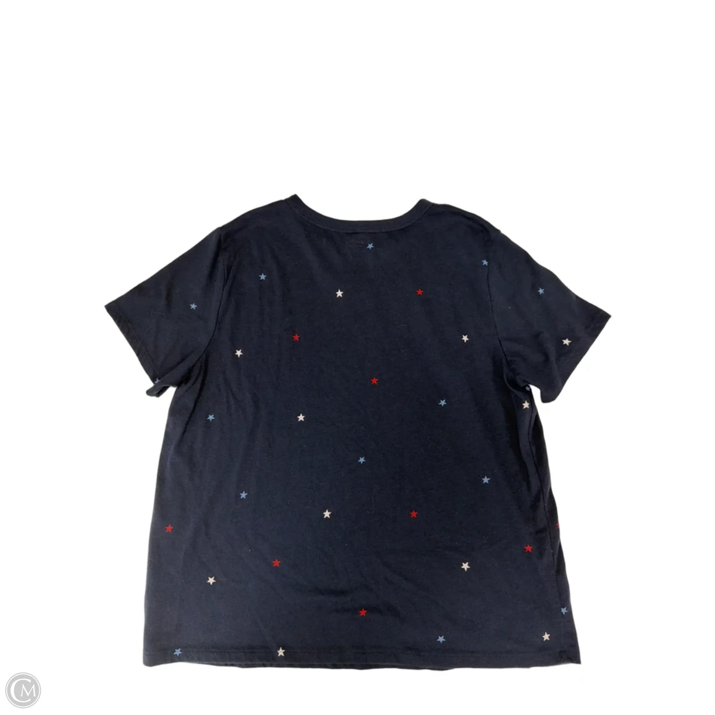 Top Short Sleeve By Old Navy In Blue Red & White, Size: L