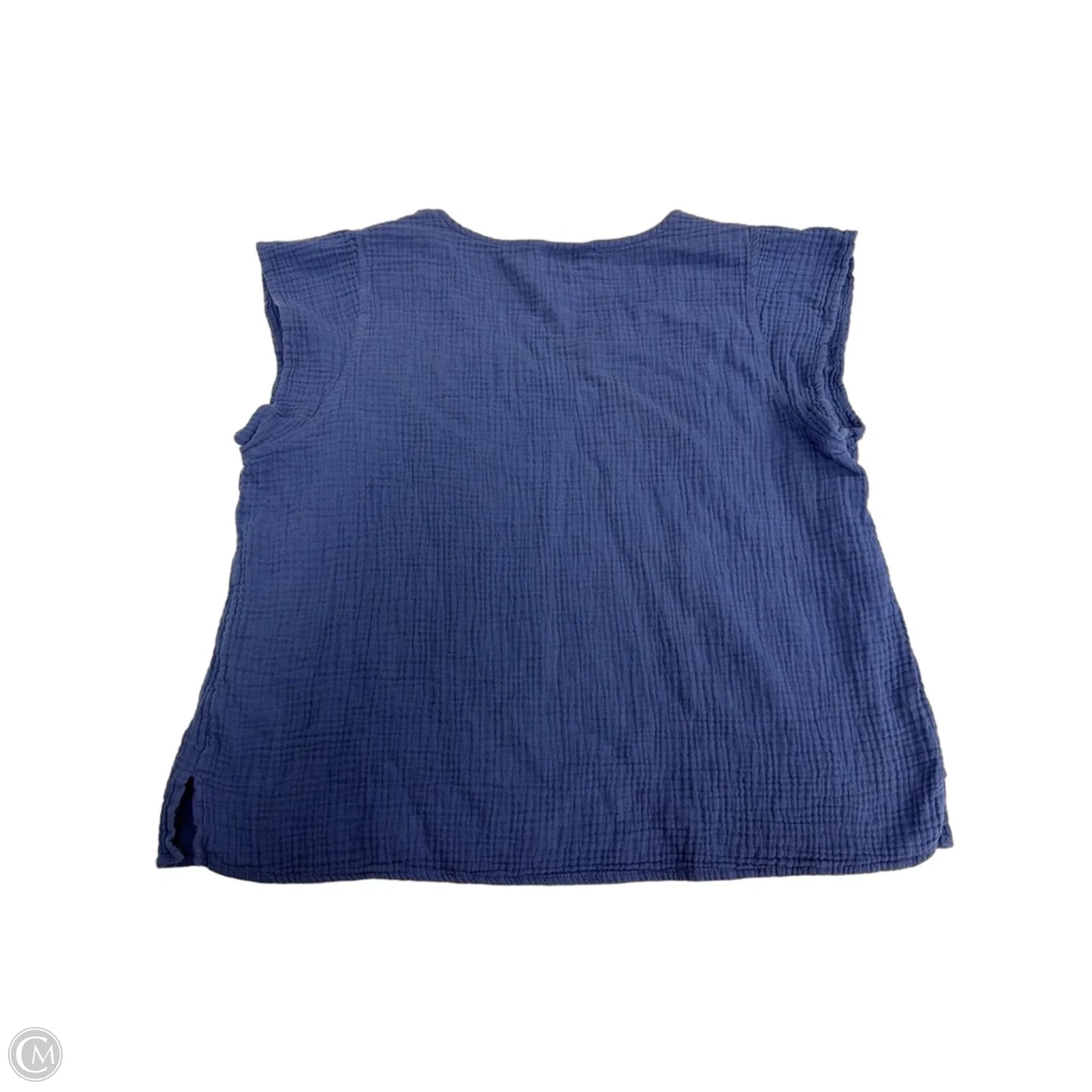 Top Short Sleeve By Three Dots In Blue, Size: Xl