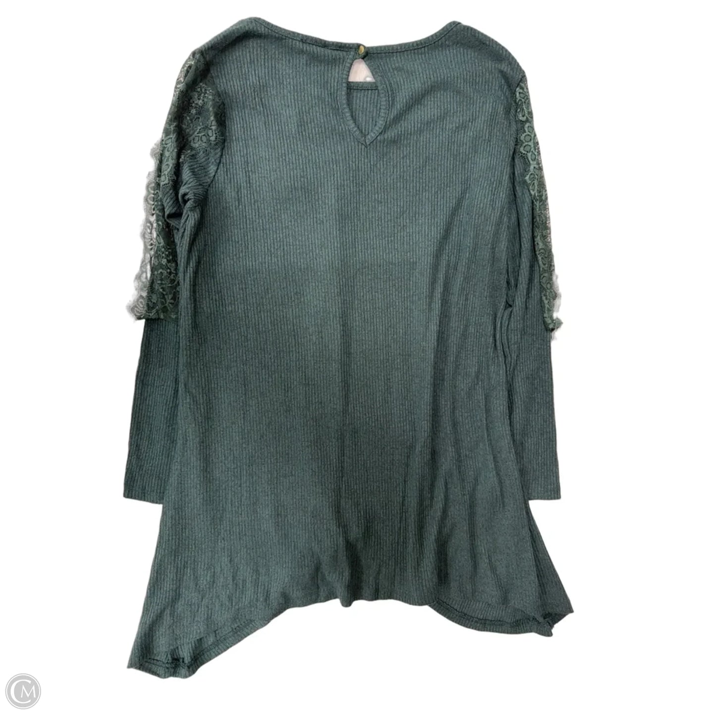 Tunic Long Sleeve By Premise In Green, Size: L