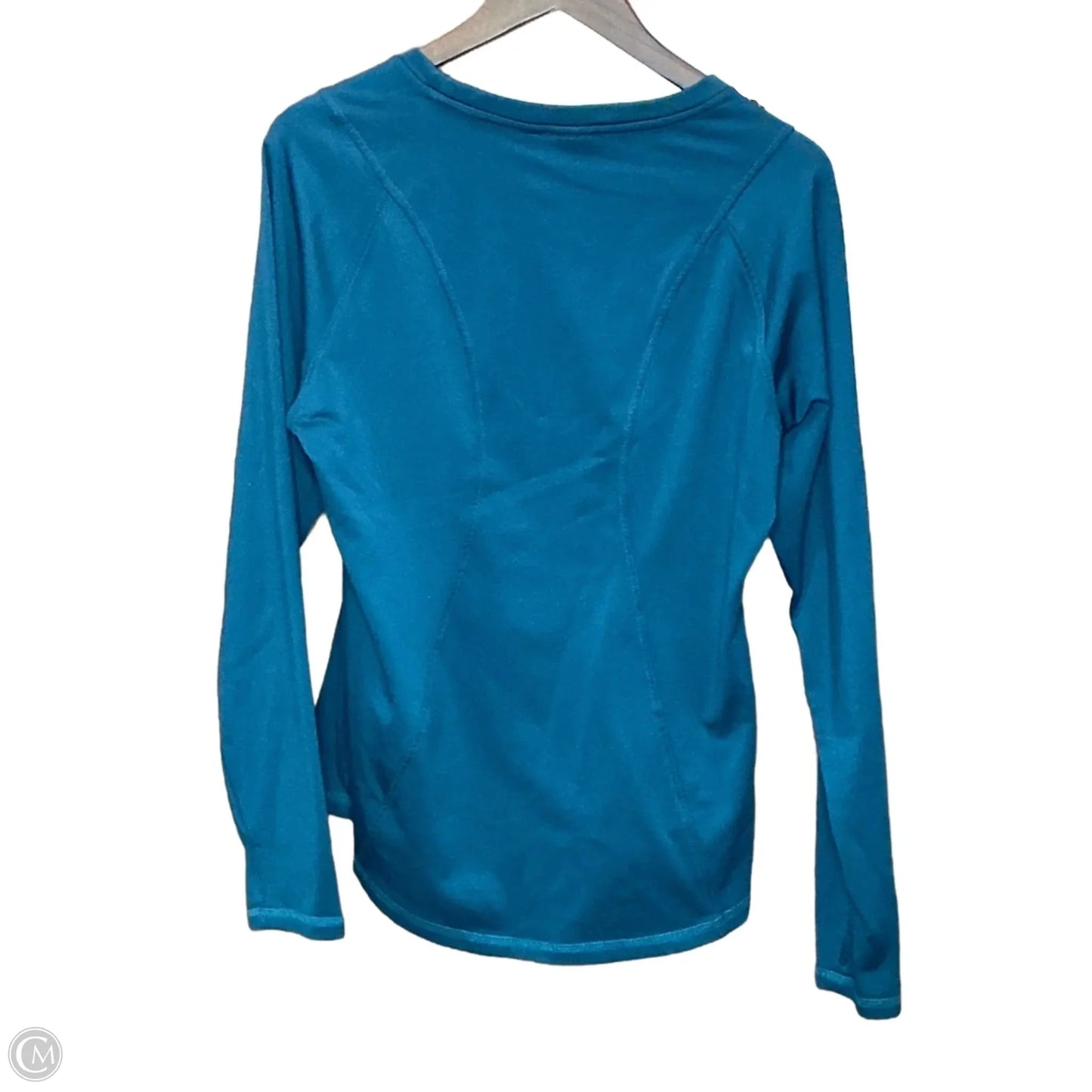 Athletic Top Long Sleeve Crewneck By Spyder In Teal, Size: L