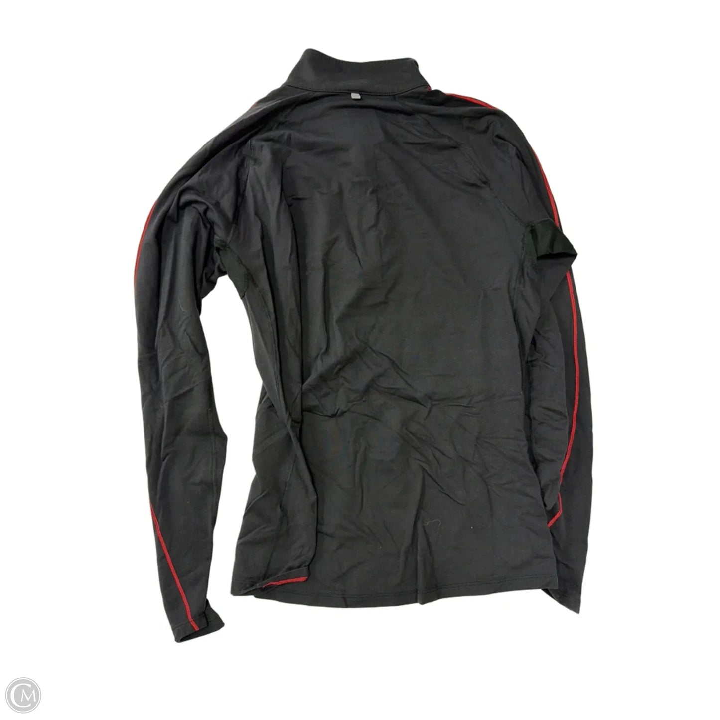 Athletic Top Long Sleeve Collar By Nike Apparel In Black, Size: L
