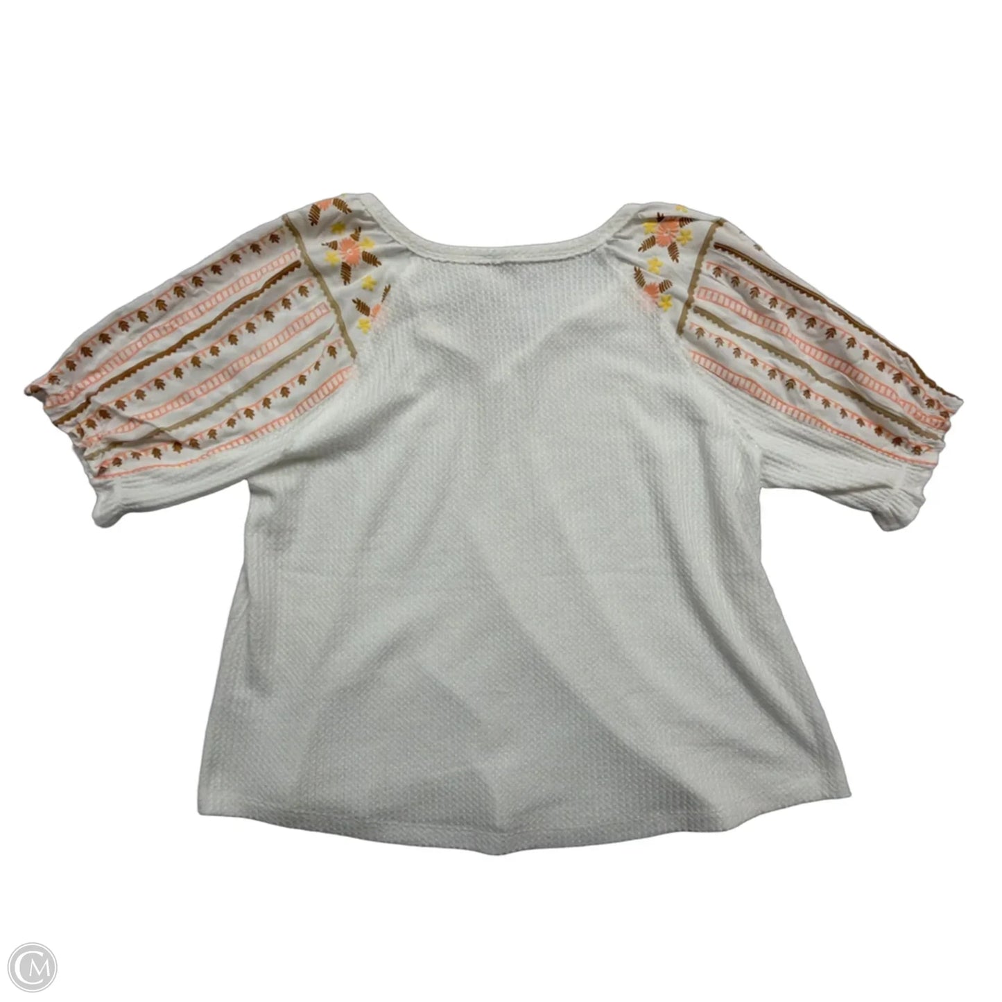 Top Short Sleeve By Cato In White, Size: Xl