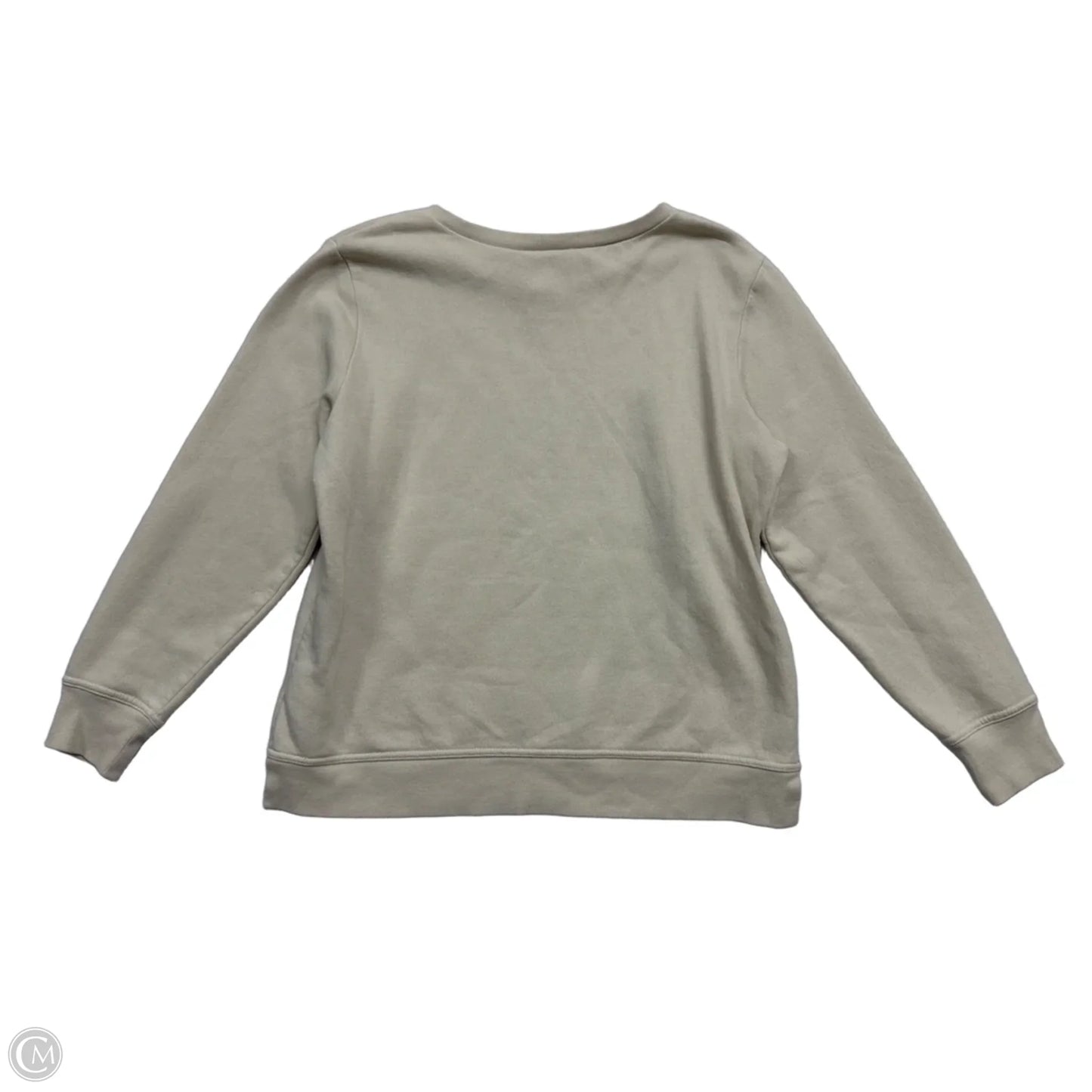 Sweatshirt Crewneck By Gap In Cream, Size: M