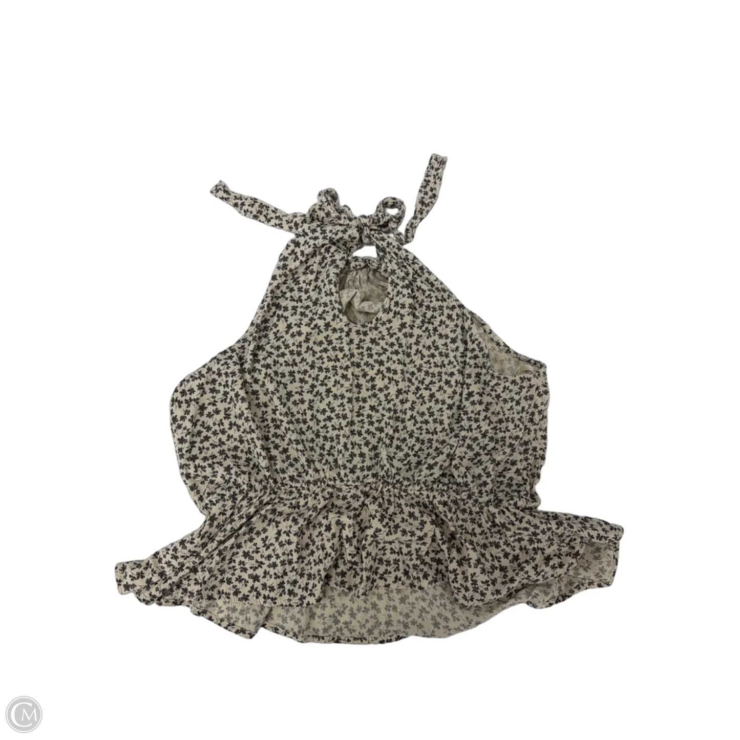 Tank Top By Japna In Cream & Grey, Size: L