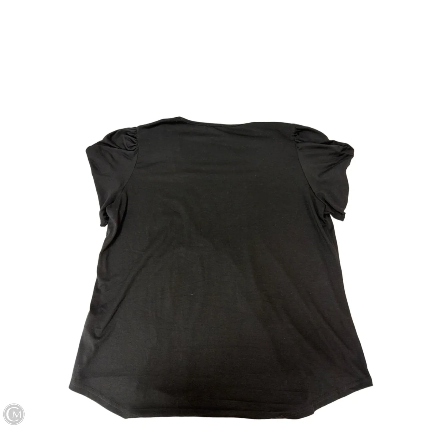 Top Short Sleeve By Clothes Mentor In Black, Size: 1x