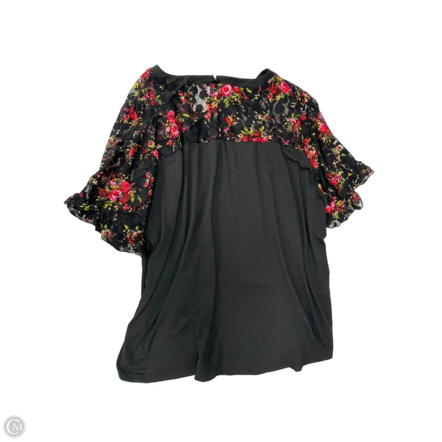 Top Short Sleeve By Shein In Black, Size: 4x