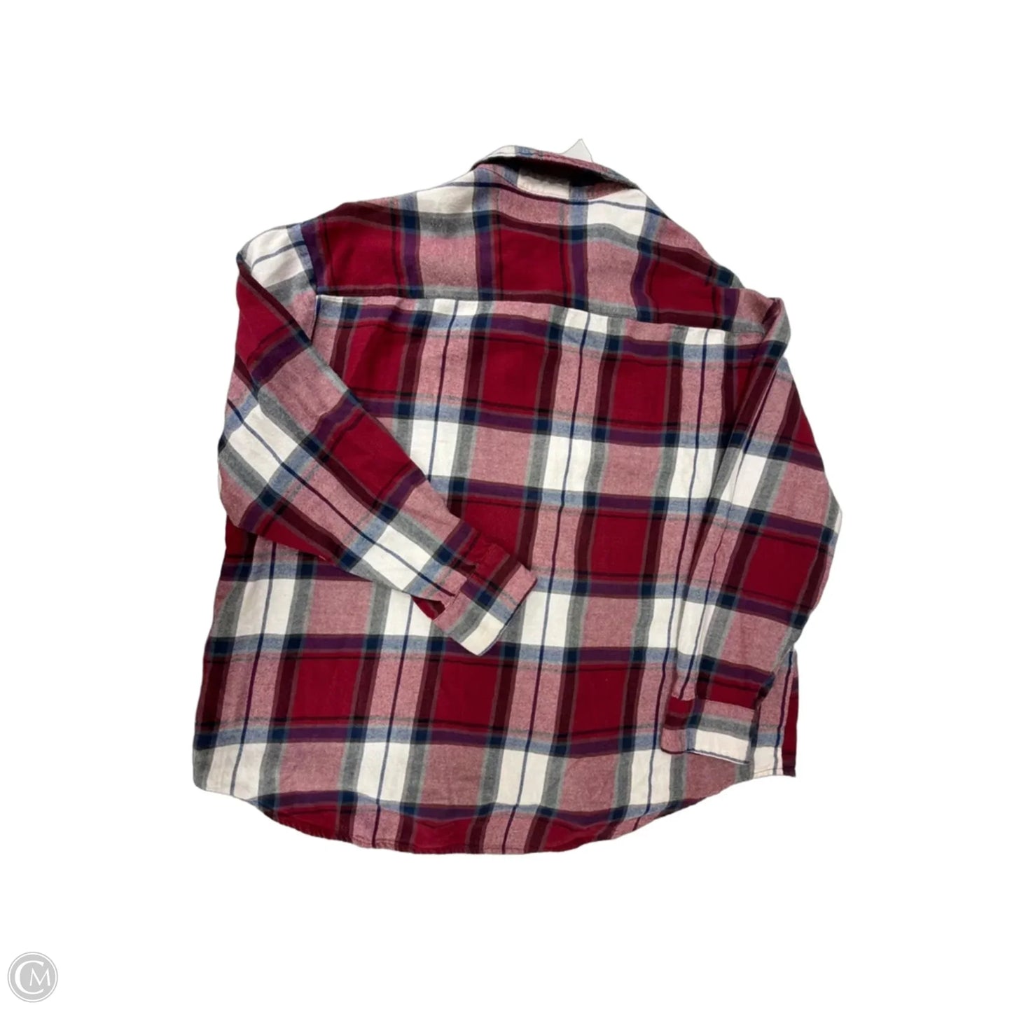 Top Long Sleeve By Old Navy In Plaid Pattern, Size: Xl