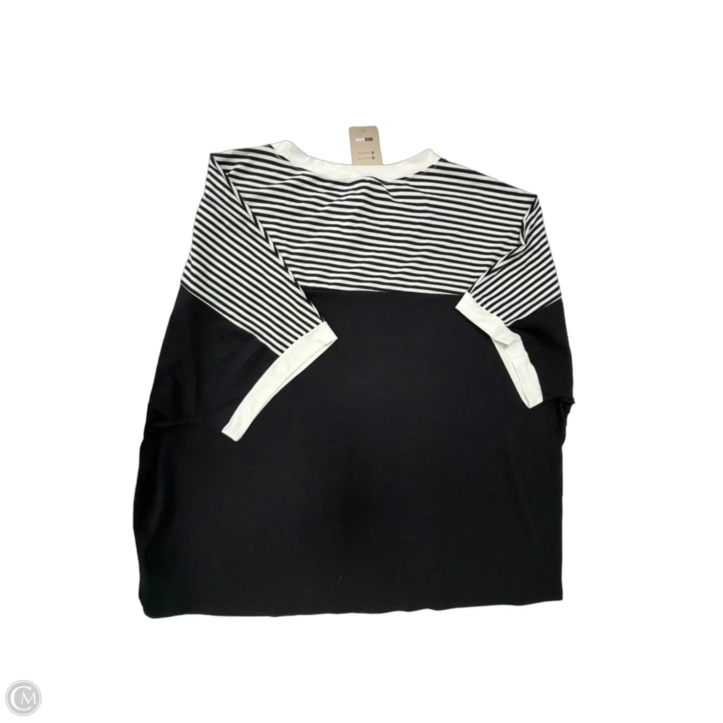 Top Short Sleeve By Emery Rose In Black & White, Size: 5