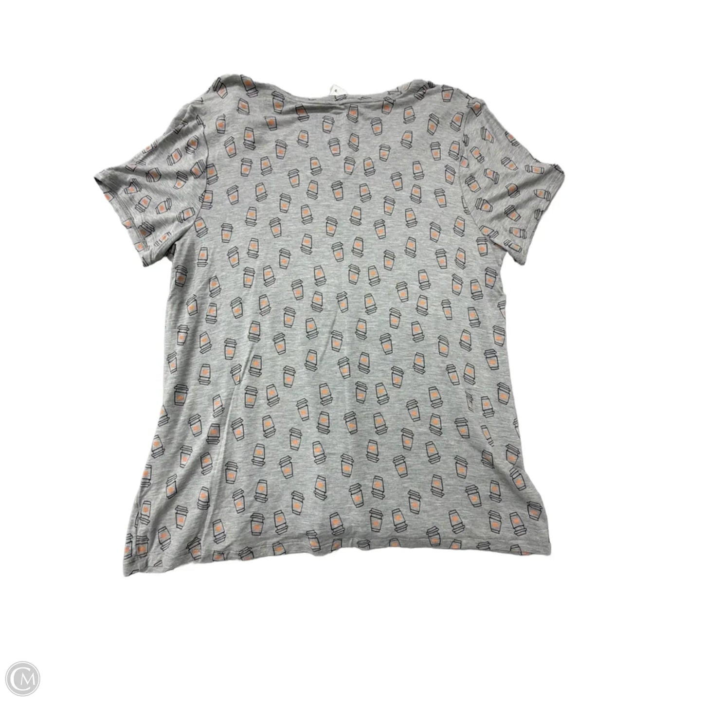 Top Short Sleeve By Celebrate Together In Grey, Size: 1x