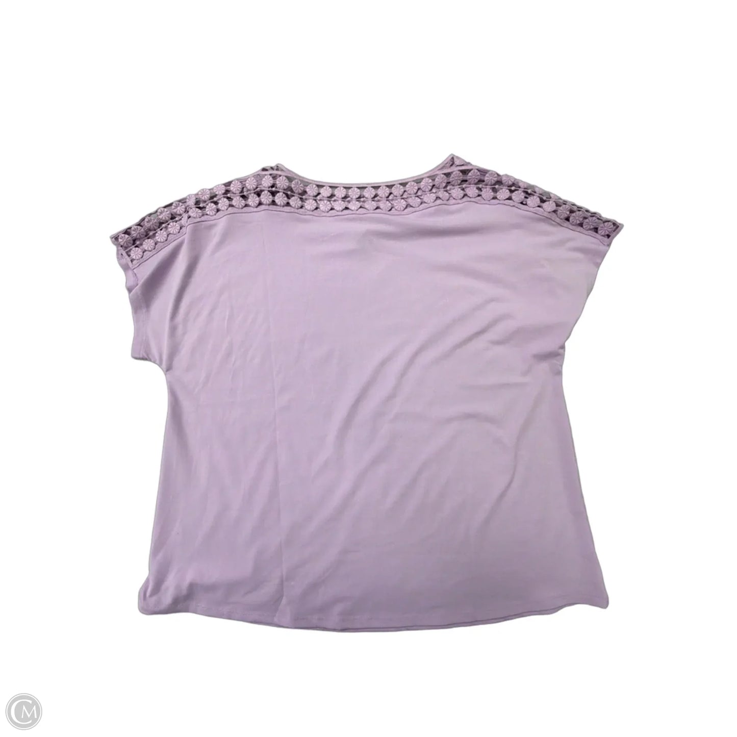 Top Short Sleeve By Cato In Purple, Size: Xl