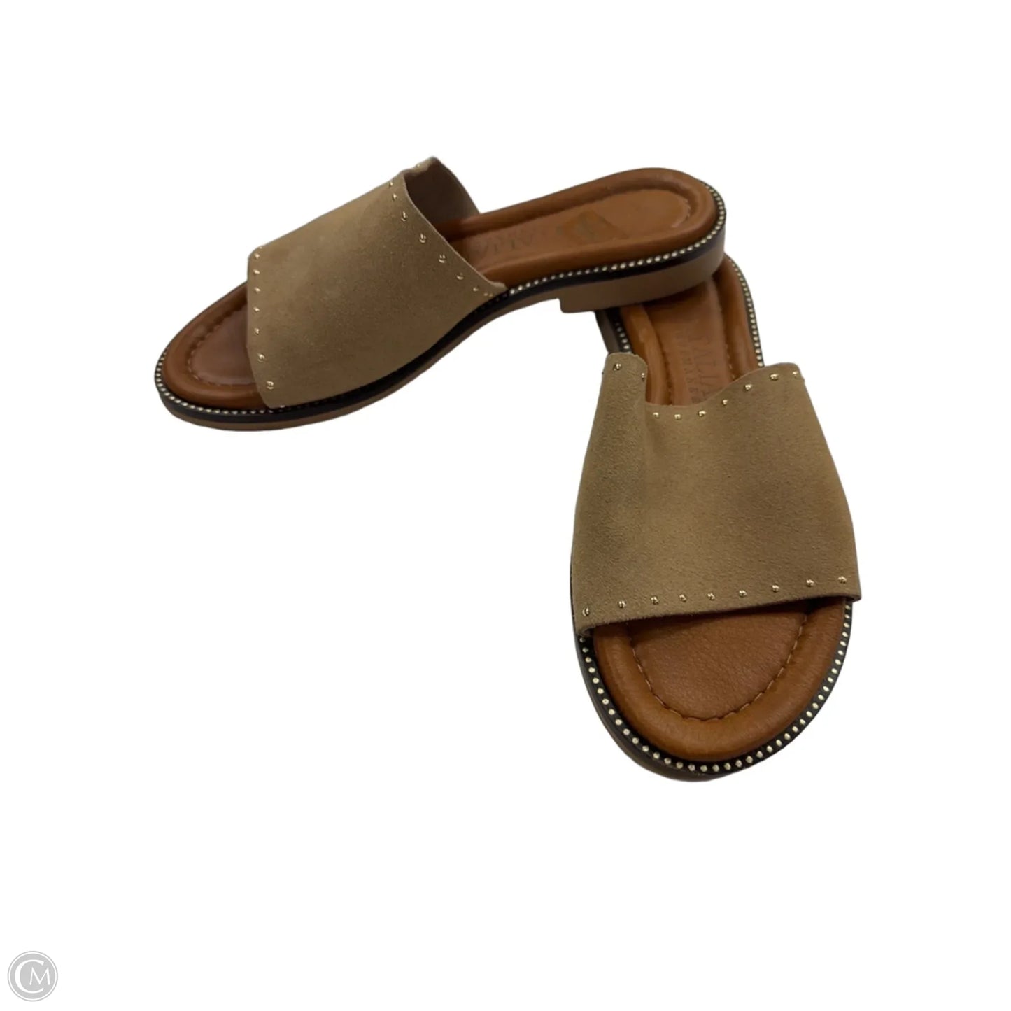Sandals Flats By Italian Shoemakers In Tan, Size: 6.5