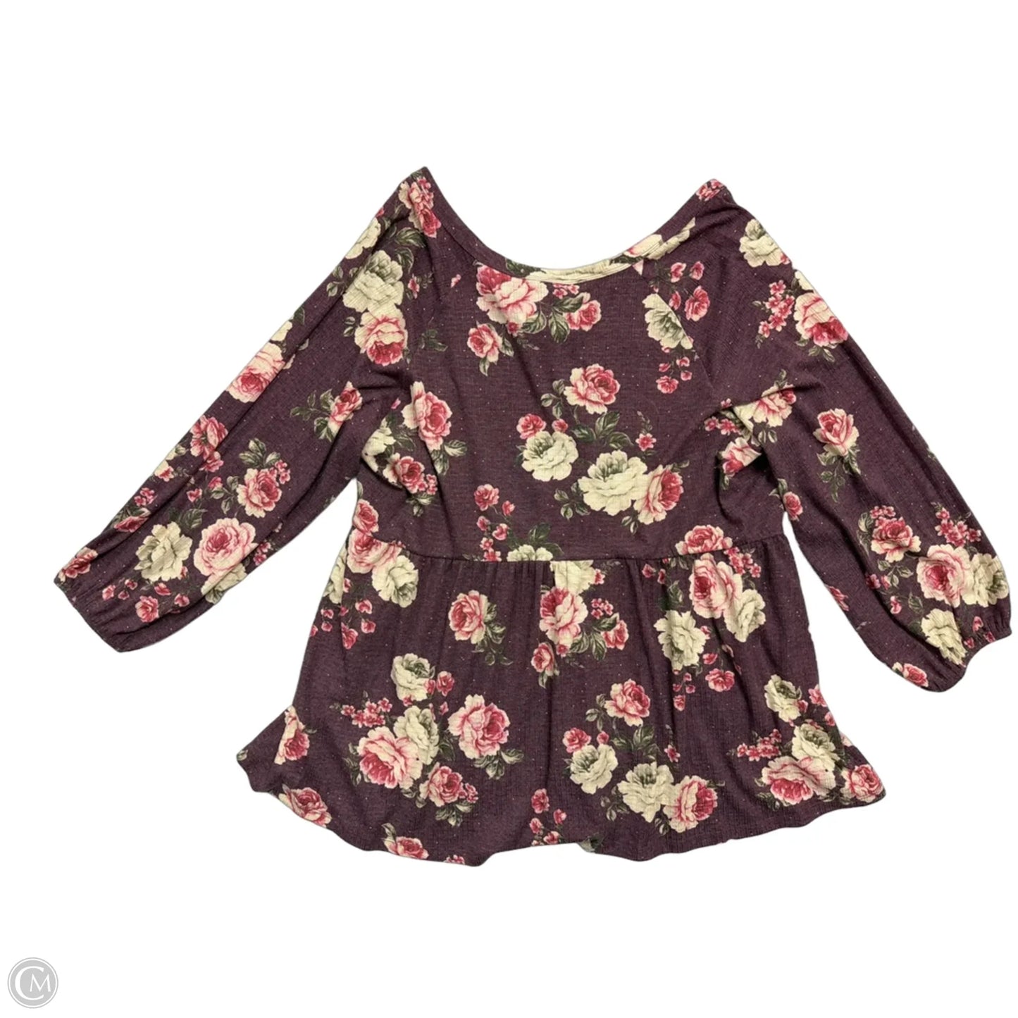 Top 3/4 Sleeve By Torrid In Floral Print, Size: 3x