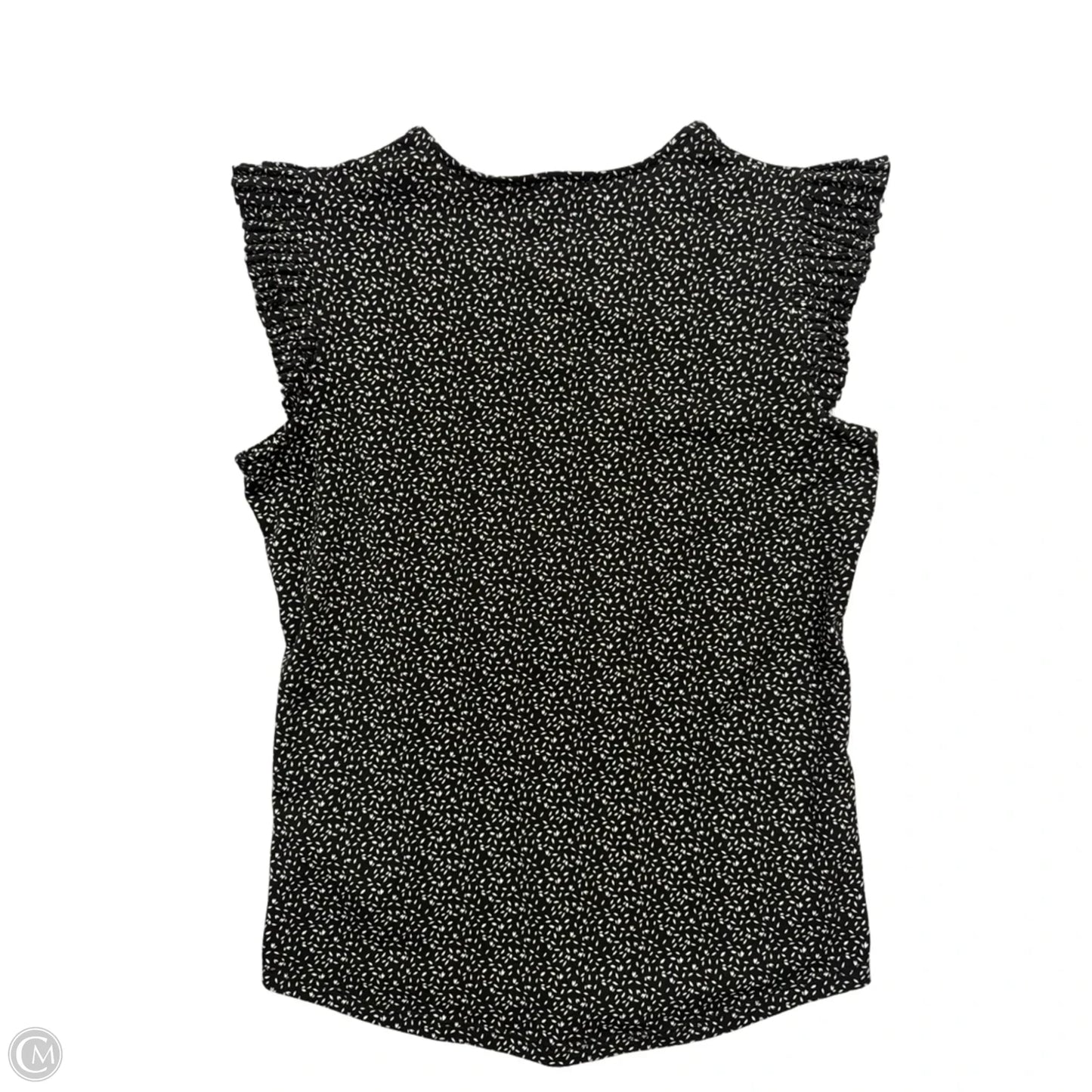 Top Sleeveless By Adrianna Papell In Black & White, Size: S