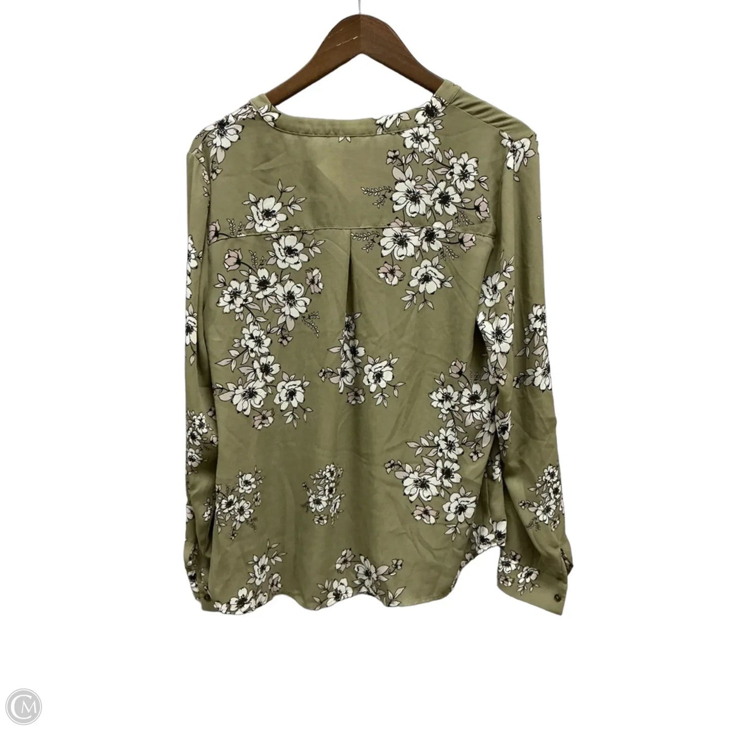 Top Long Sleeve By Maurices In Floral Print, Size: L