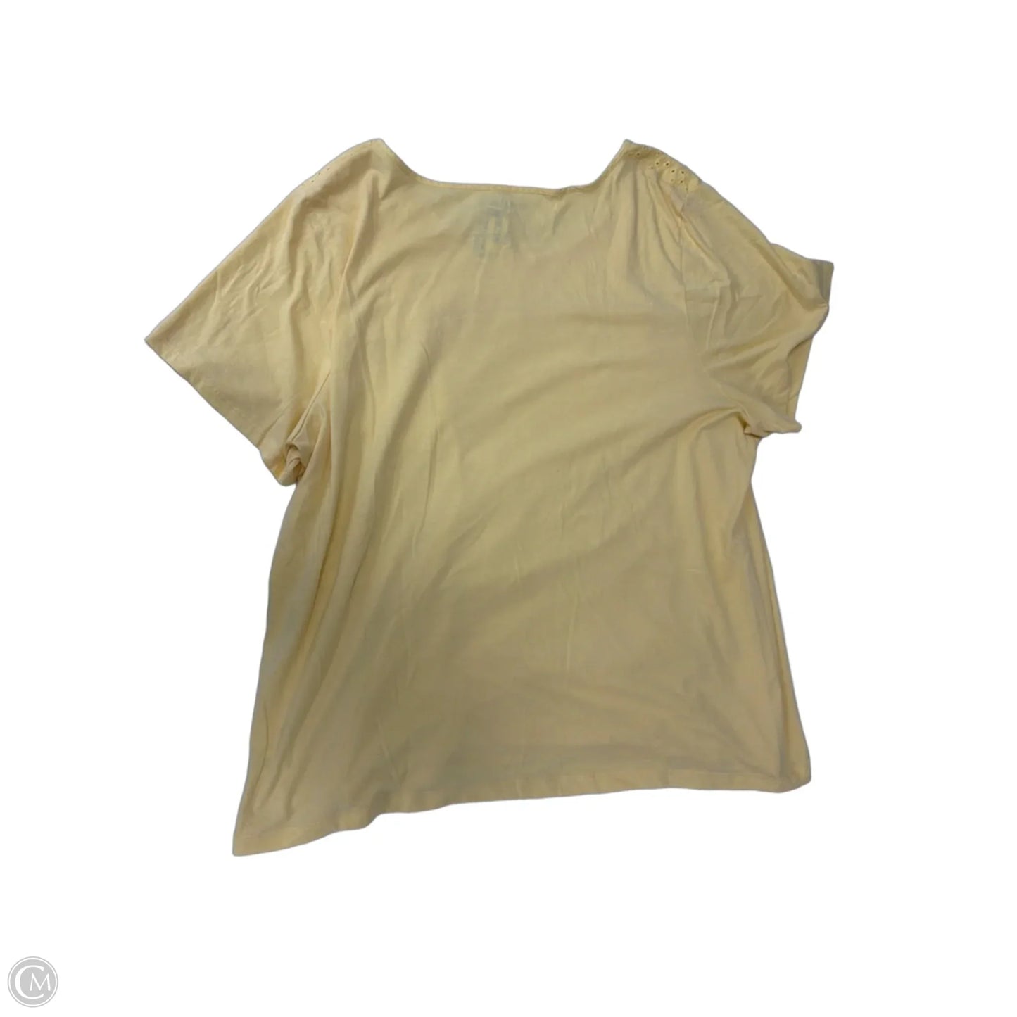 Top Short Sleeve By Croft And Barrow In Yellow, Size: 2x