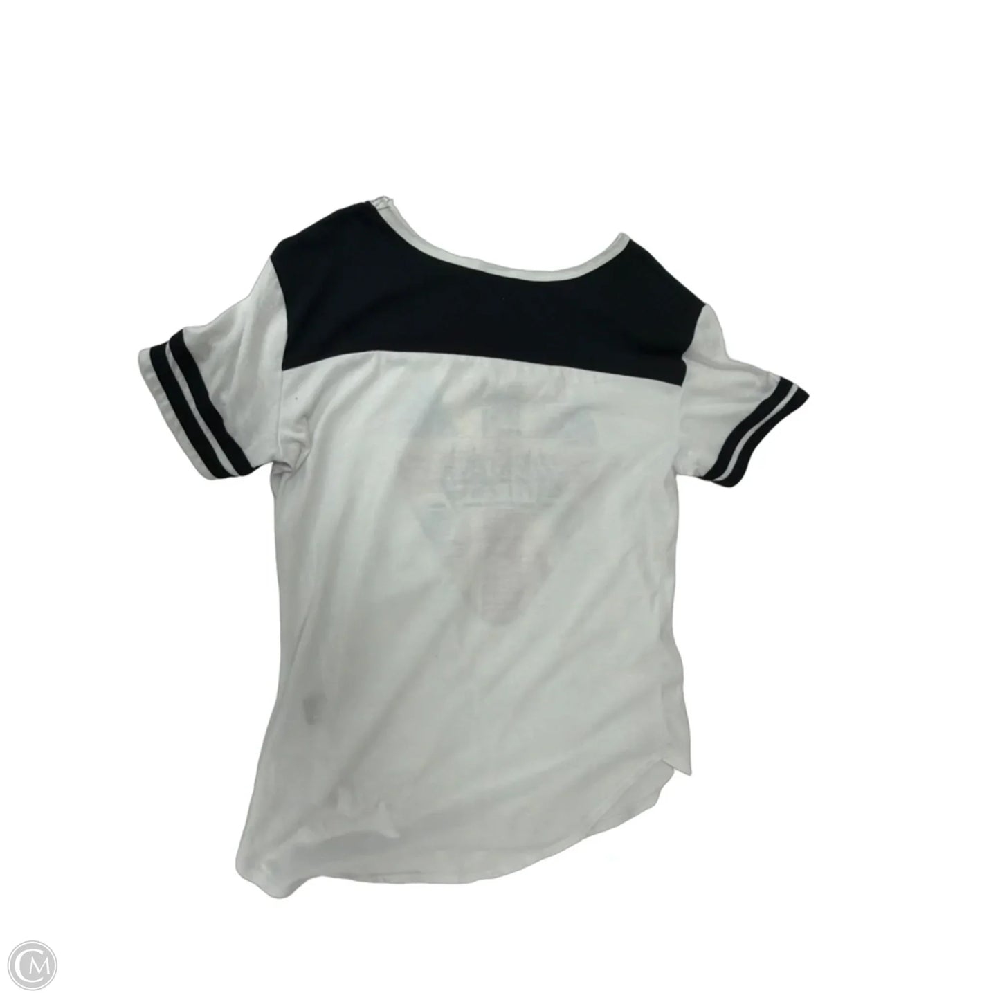 Top Short Sleeve By Clothes Mentor In Black & White, Size: L